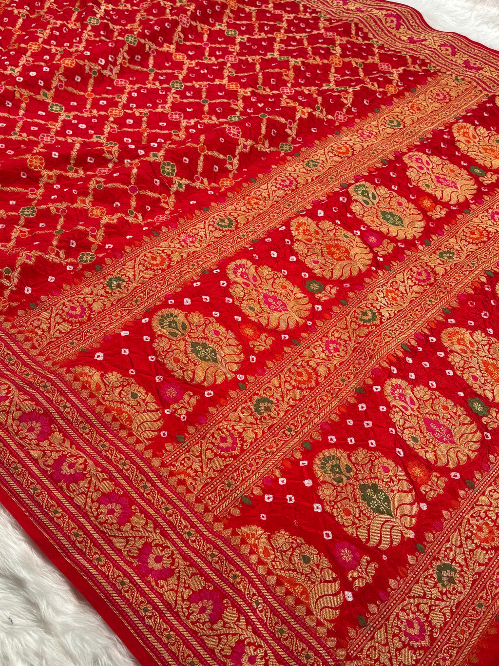 Banarasi Georgette Bandhani Saree