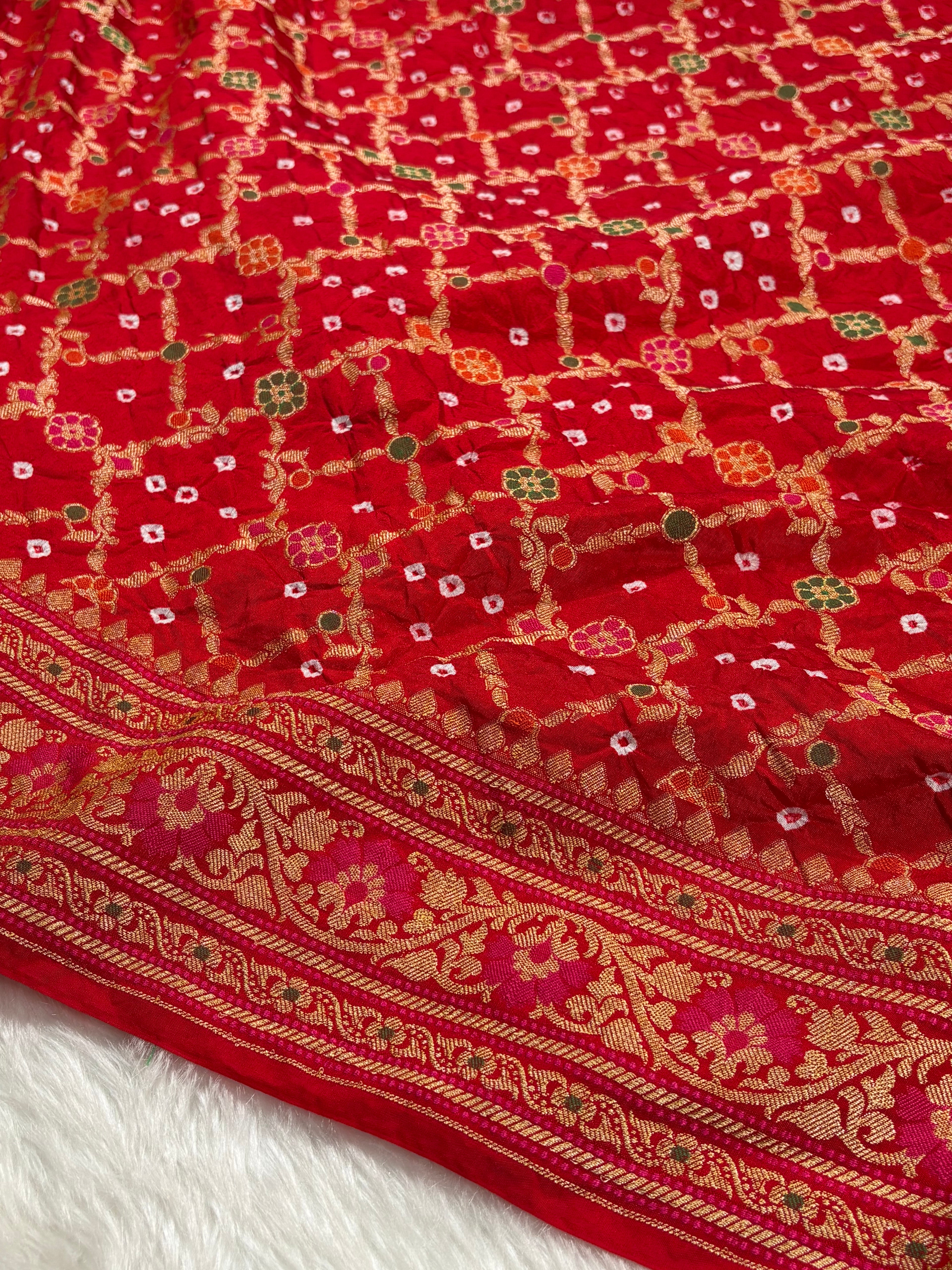Banarasi Georgette Bandhani Saree