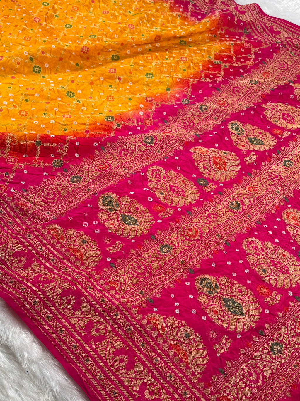 Banarasi Georgette Bandhani Saree