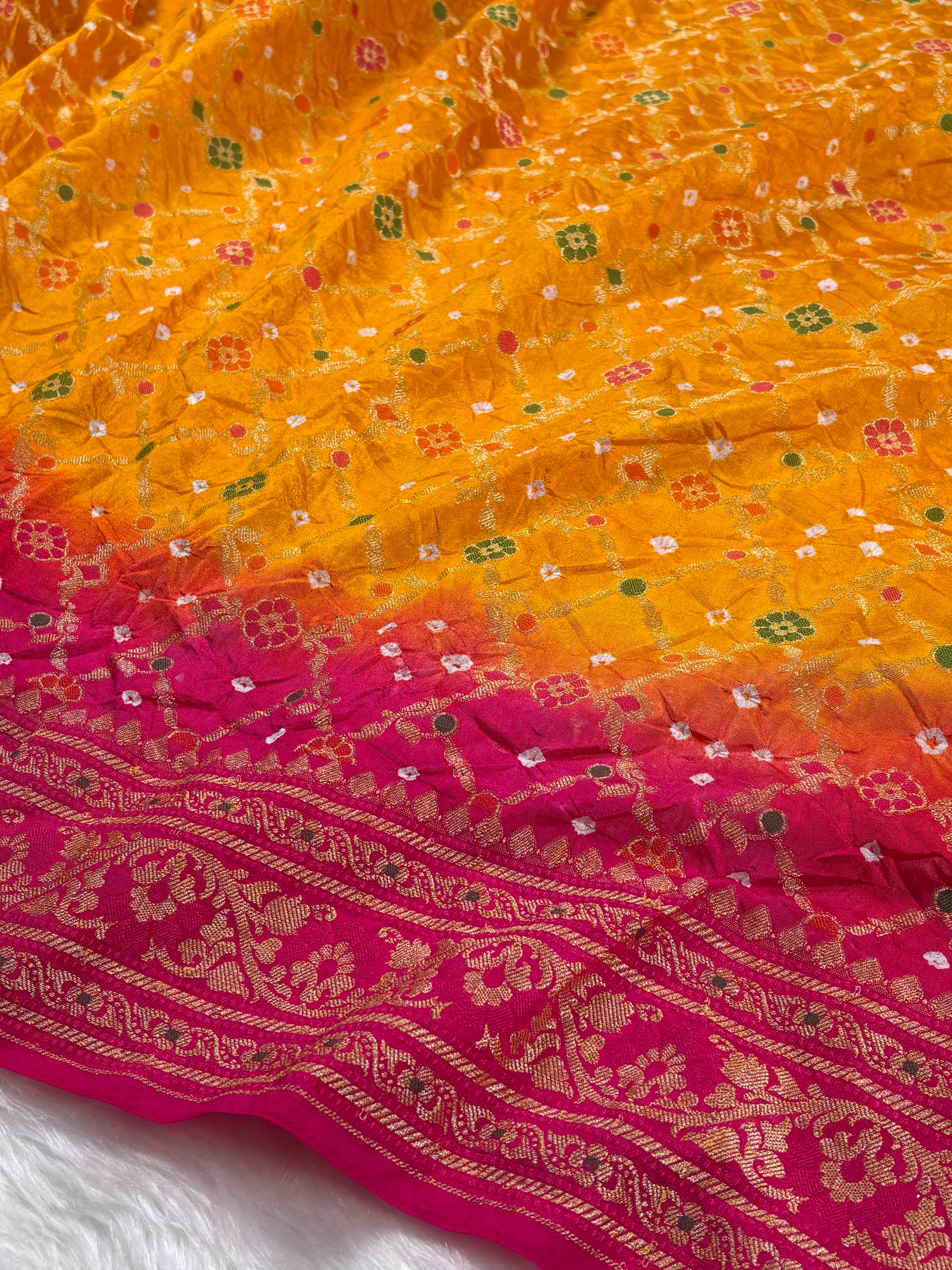 Banarasi Georgette Bandhani Saree
