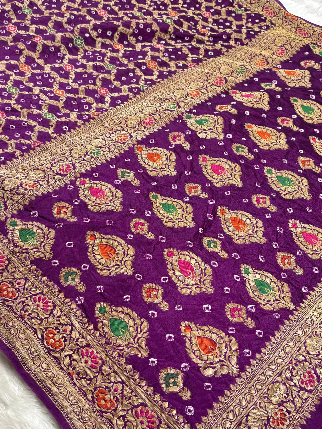 Banarasi Georgette Bandhani Saree