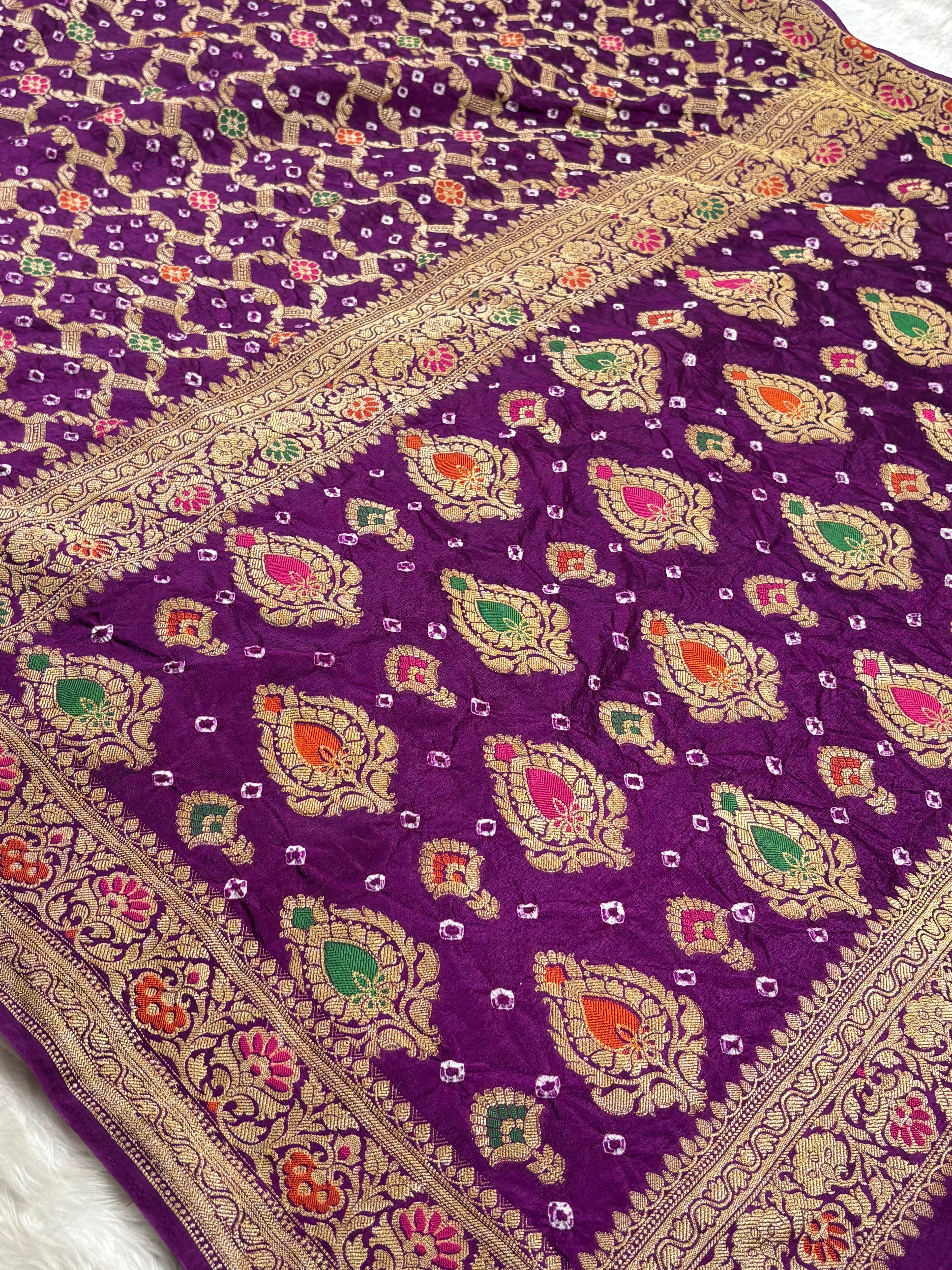 Banarasi Georgette Bandhani Saree