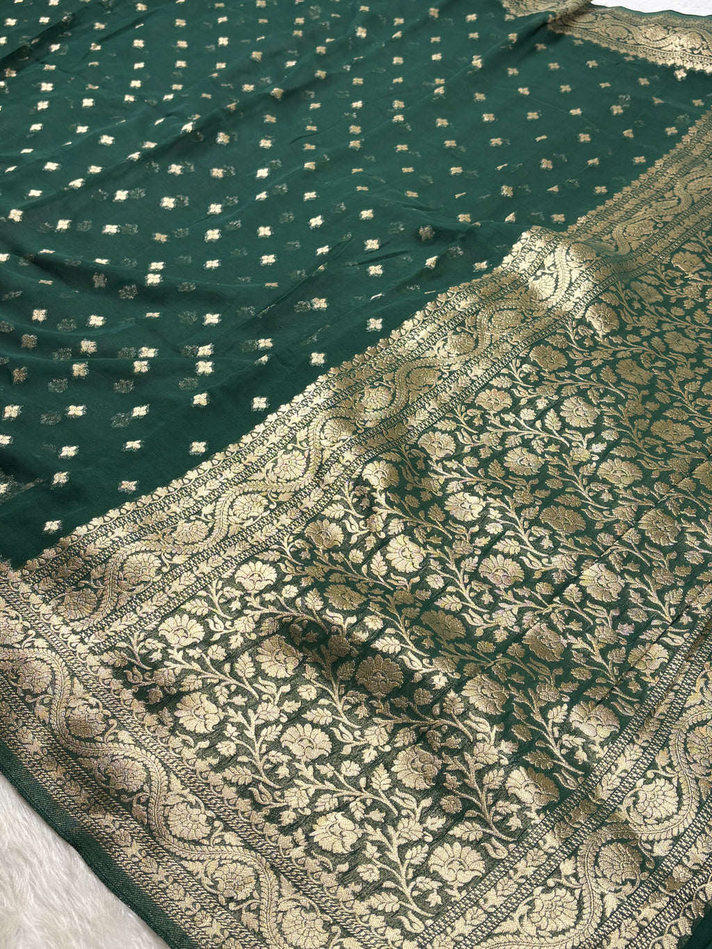 Khaddi Georgette Silk Banarasi Saree