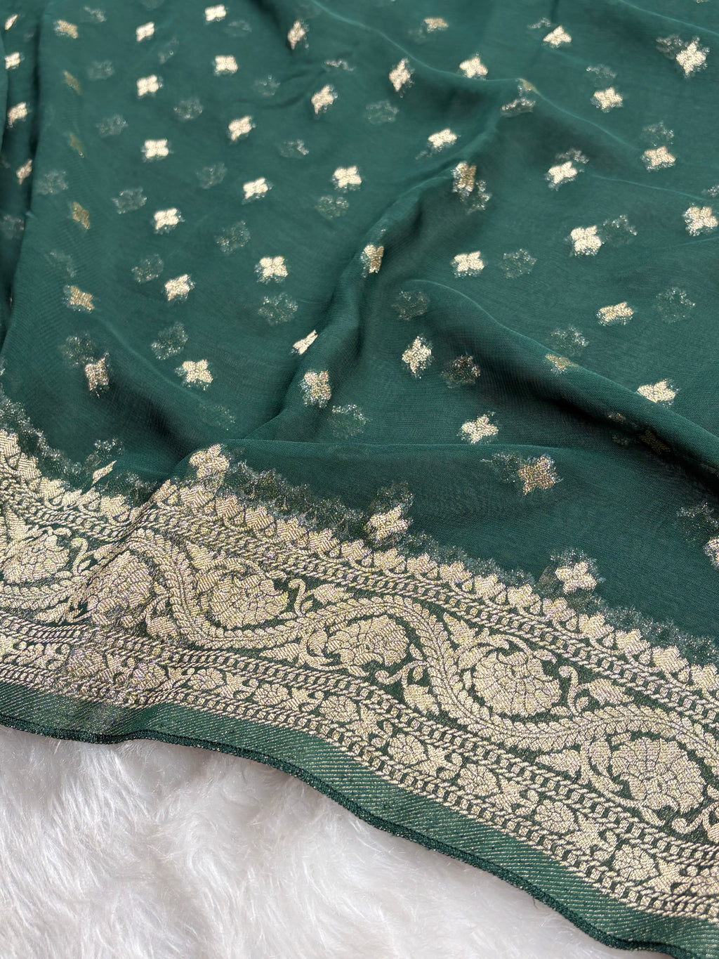 Khaddi Georgette Silk Banarasi Saree