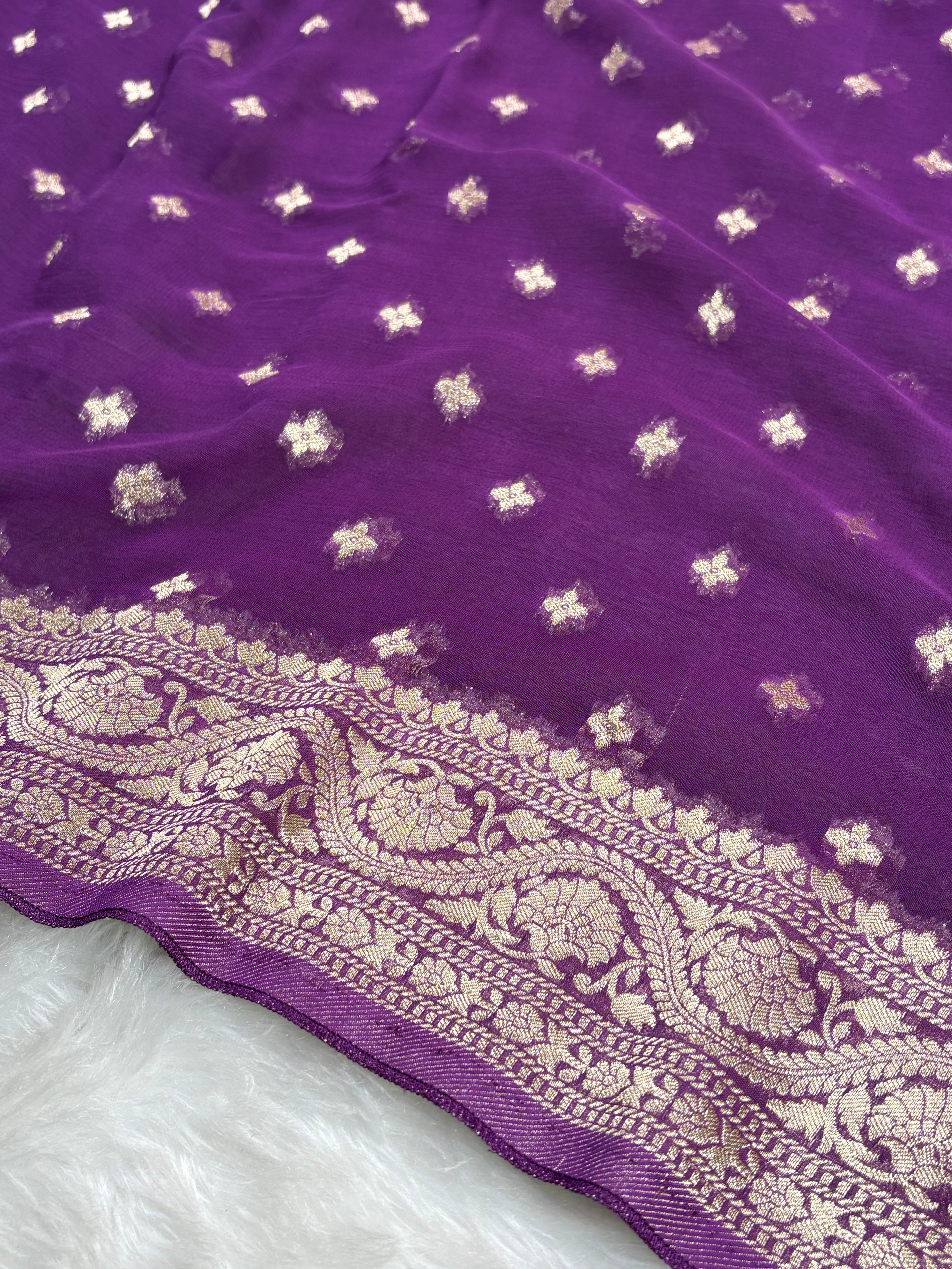 Khaddi Georgette Silk Banarasi Saree