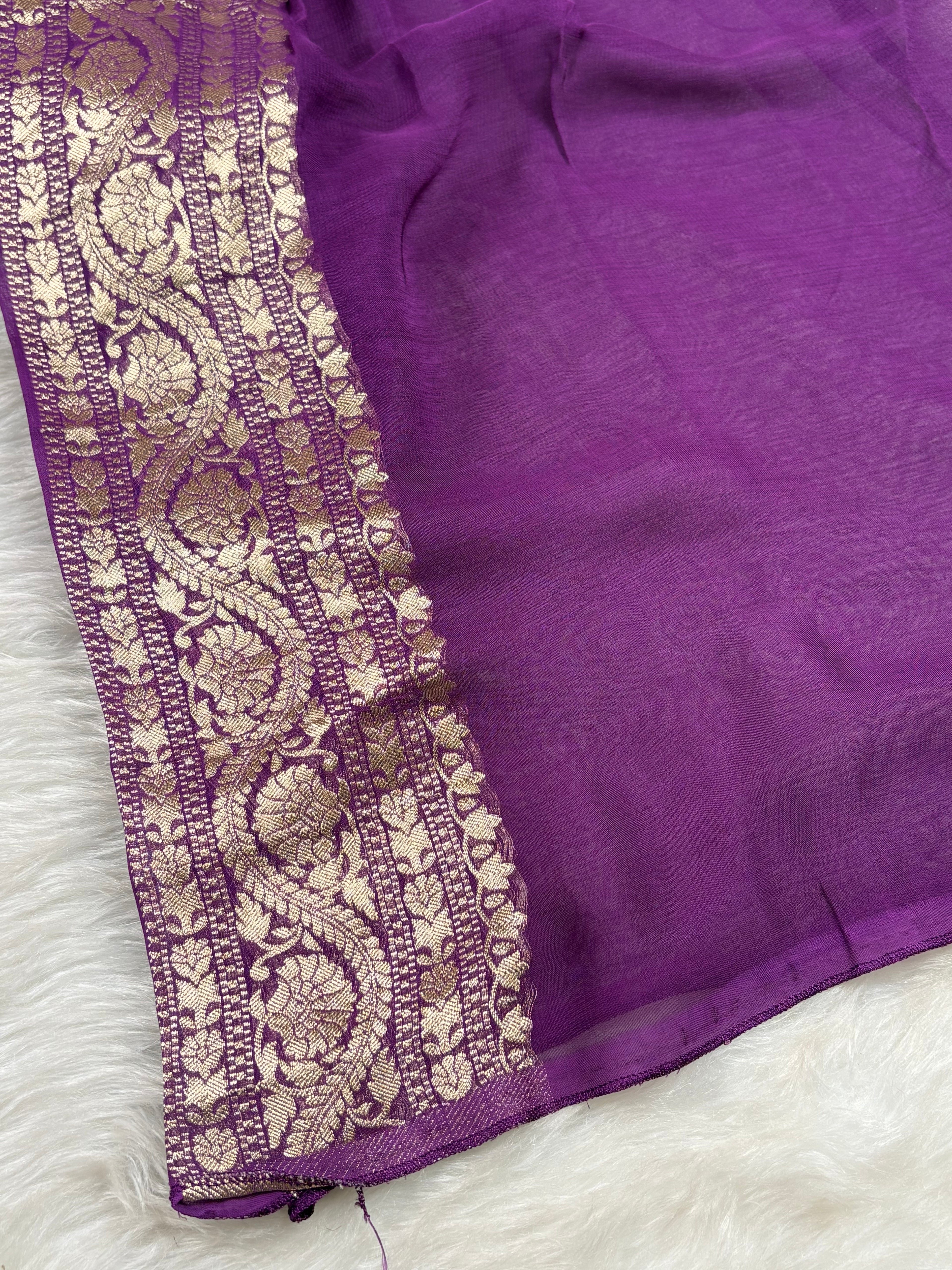 Khaddi Georgette Silk Banarasi Saree