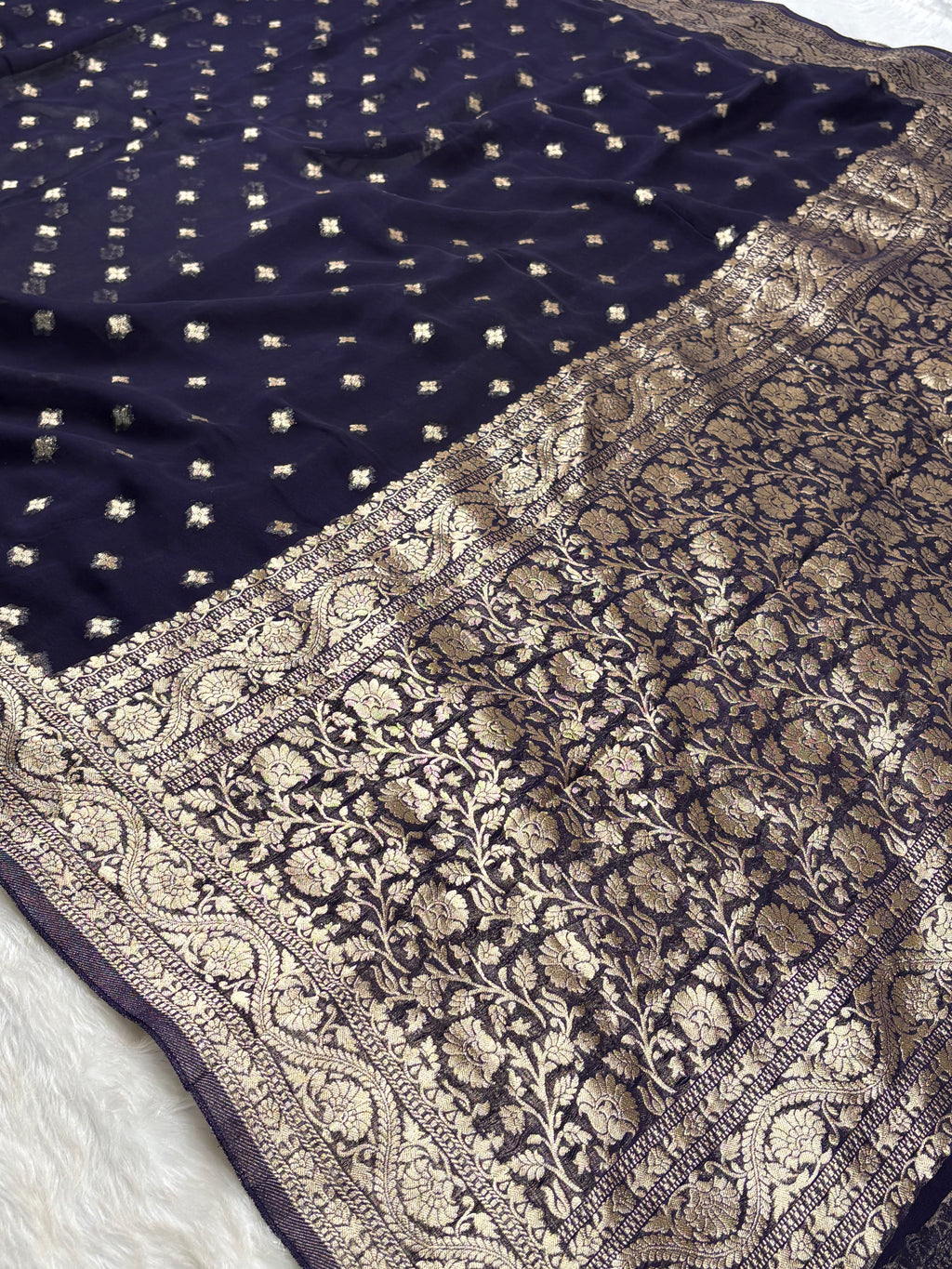 Khaddi Georgette Silk Banarasi Saree