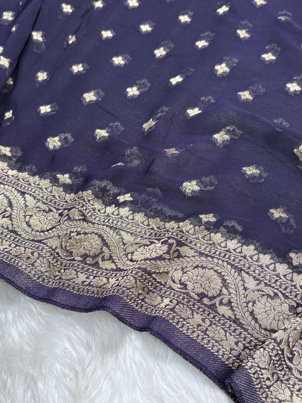 Khaddi Georgette Silk Banarasi Saree