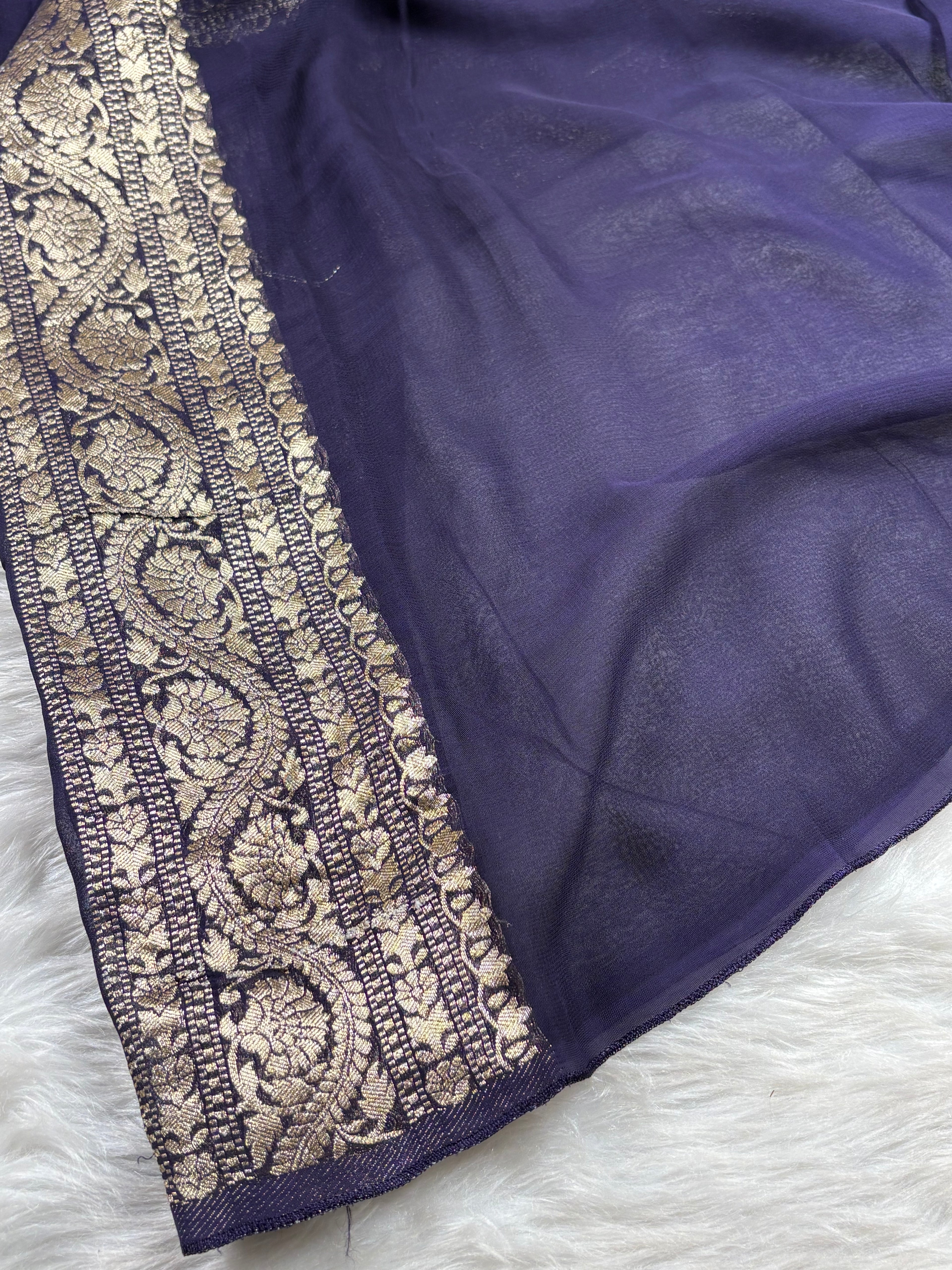 Khaddi Georgette Silk Banarasi Saree