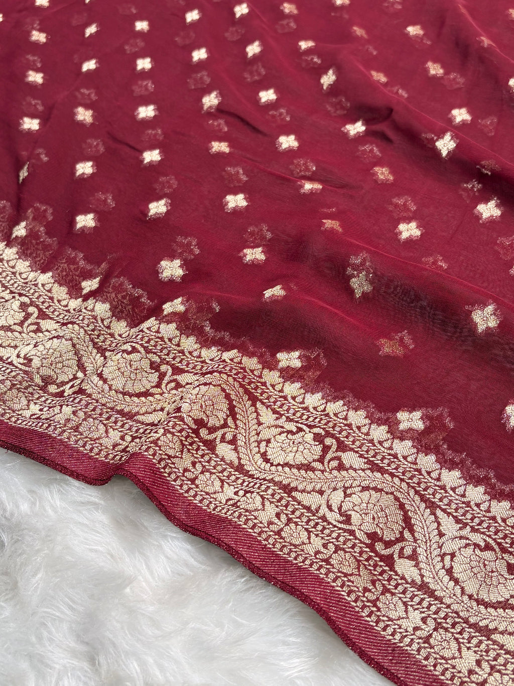 Khaddi Georgette Silk Banarasi Saree