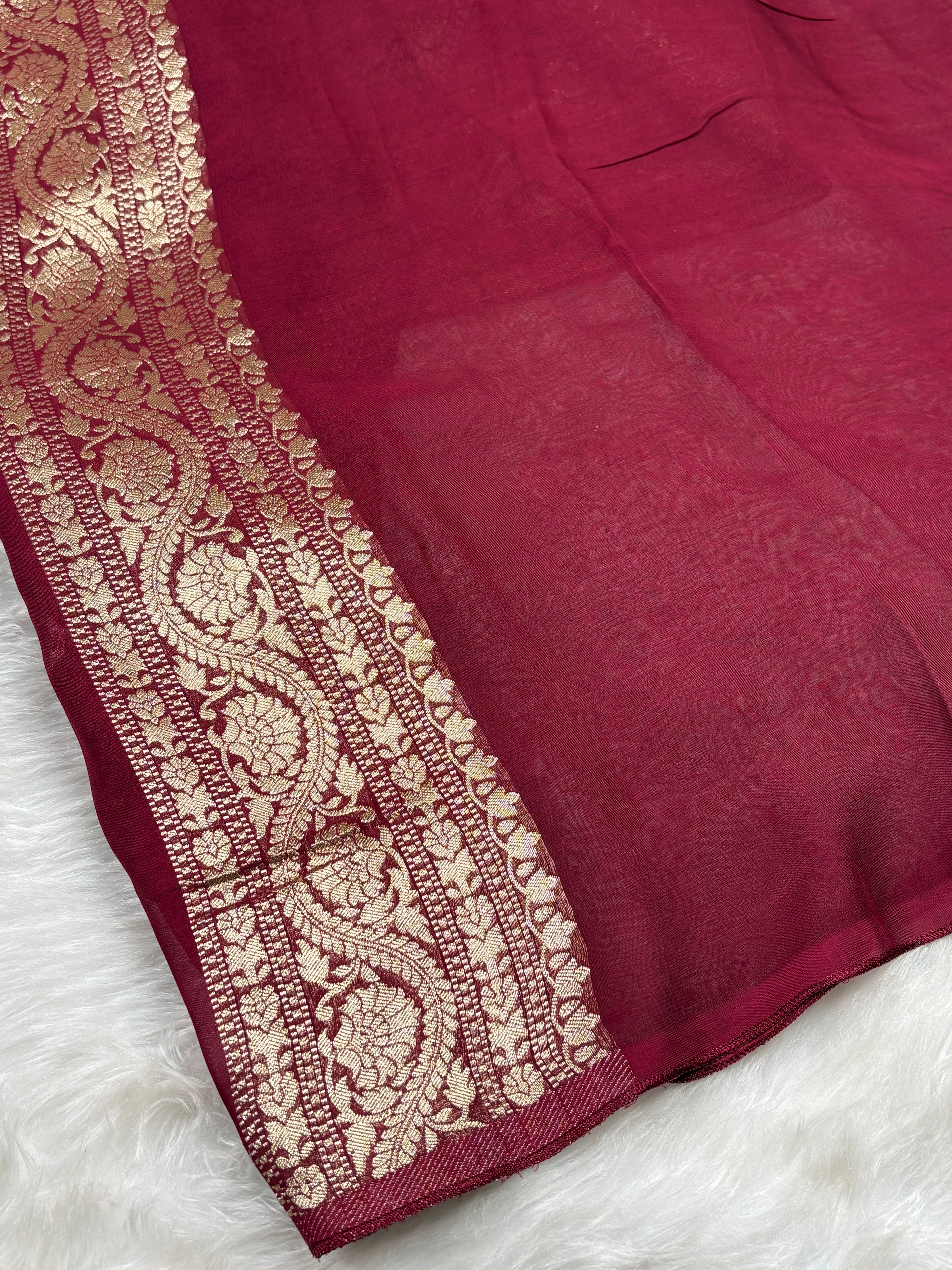 Khaddi Georgette Silk Banarasi Saree