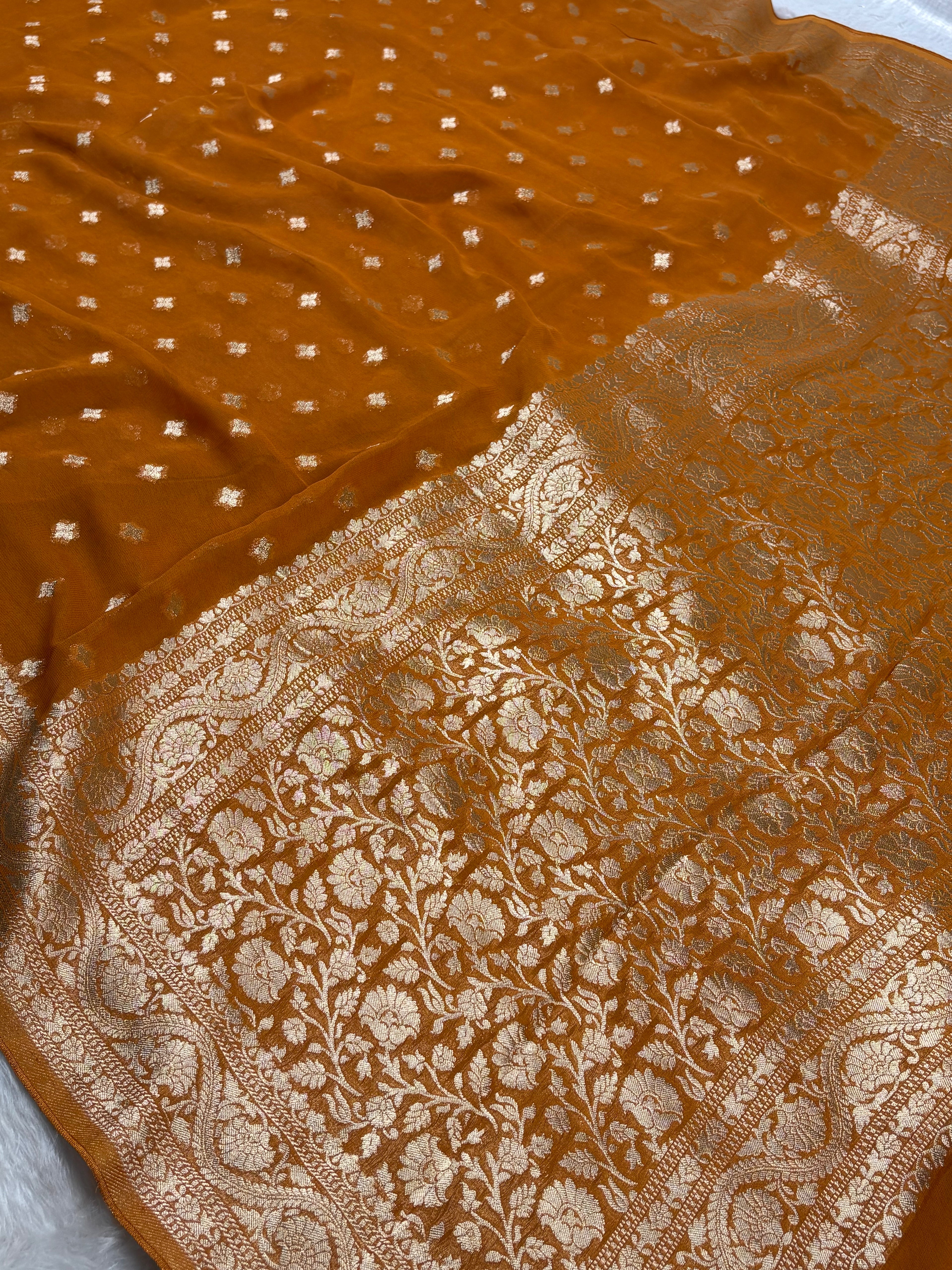 Khaddi Georgette Silk Banarasi Saree