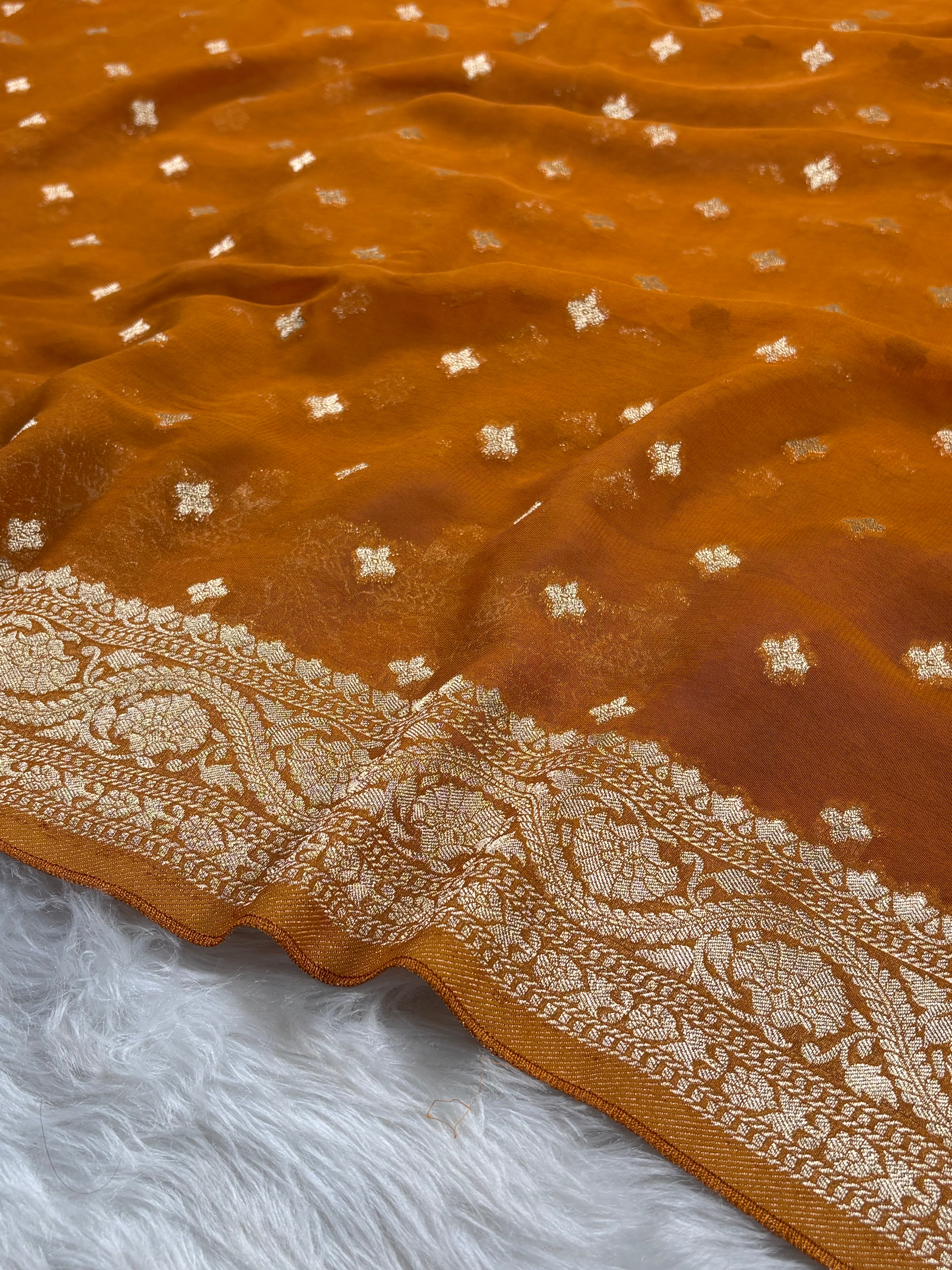Khaddi Georgette Silk Banarasi Saree