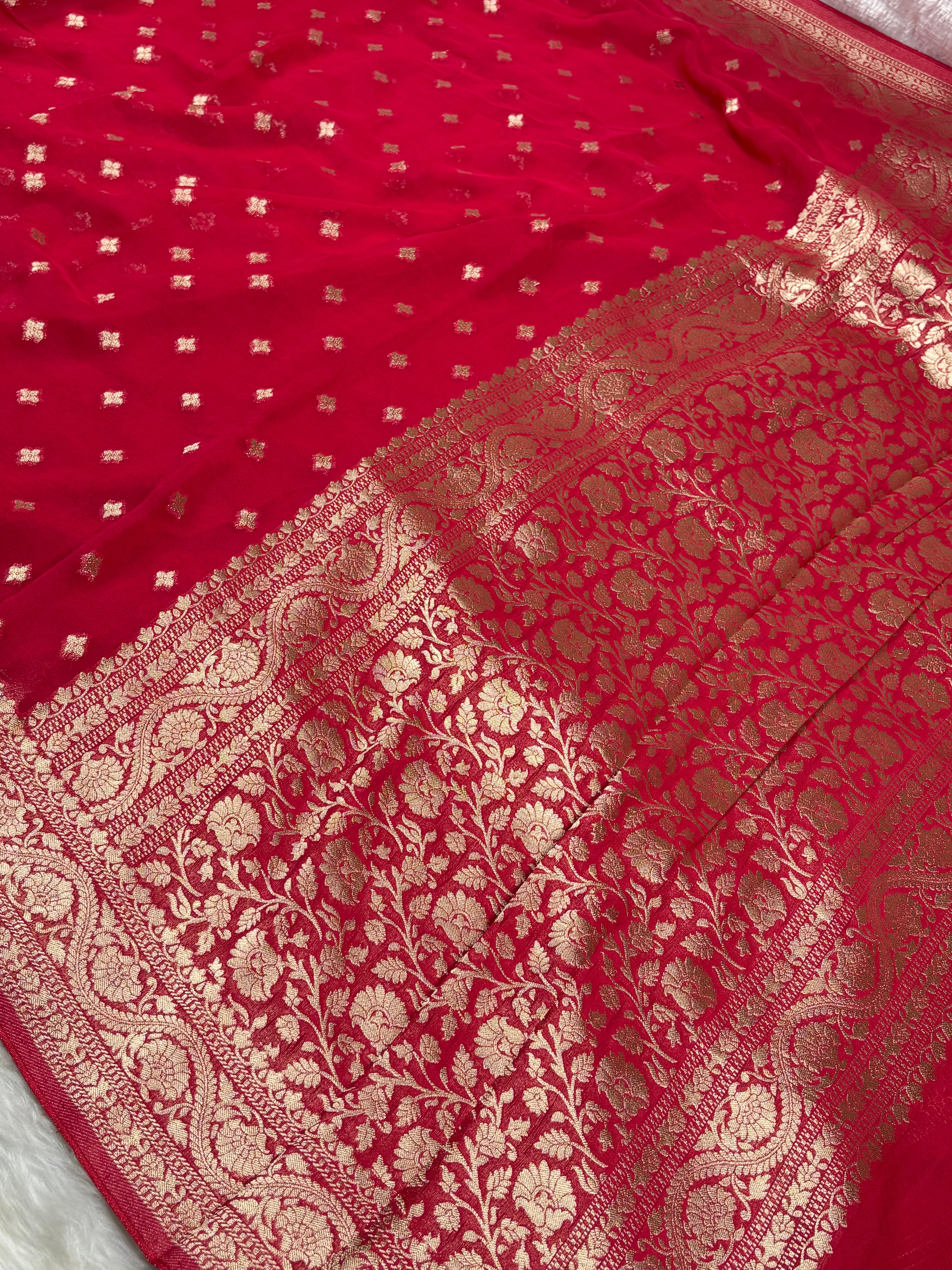 Khaddi Georgette Silk Banarasi Saree