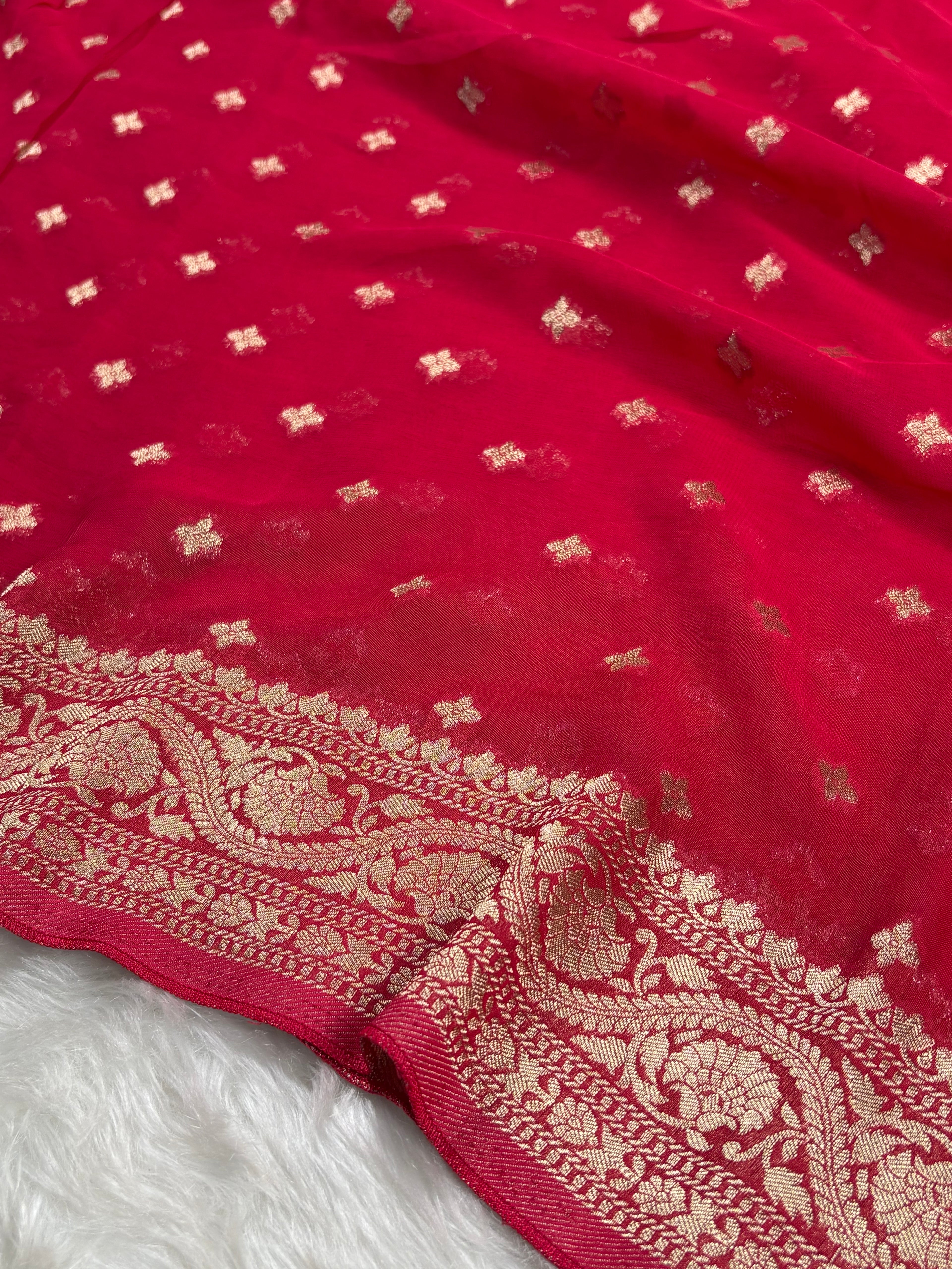 Khaddi Georgette Silk Banarasi Saree