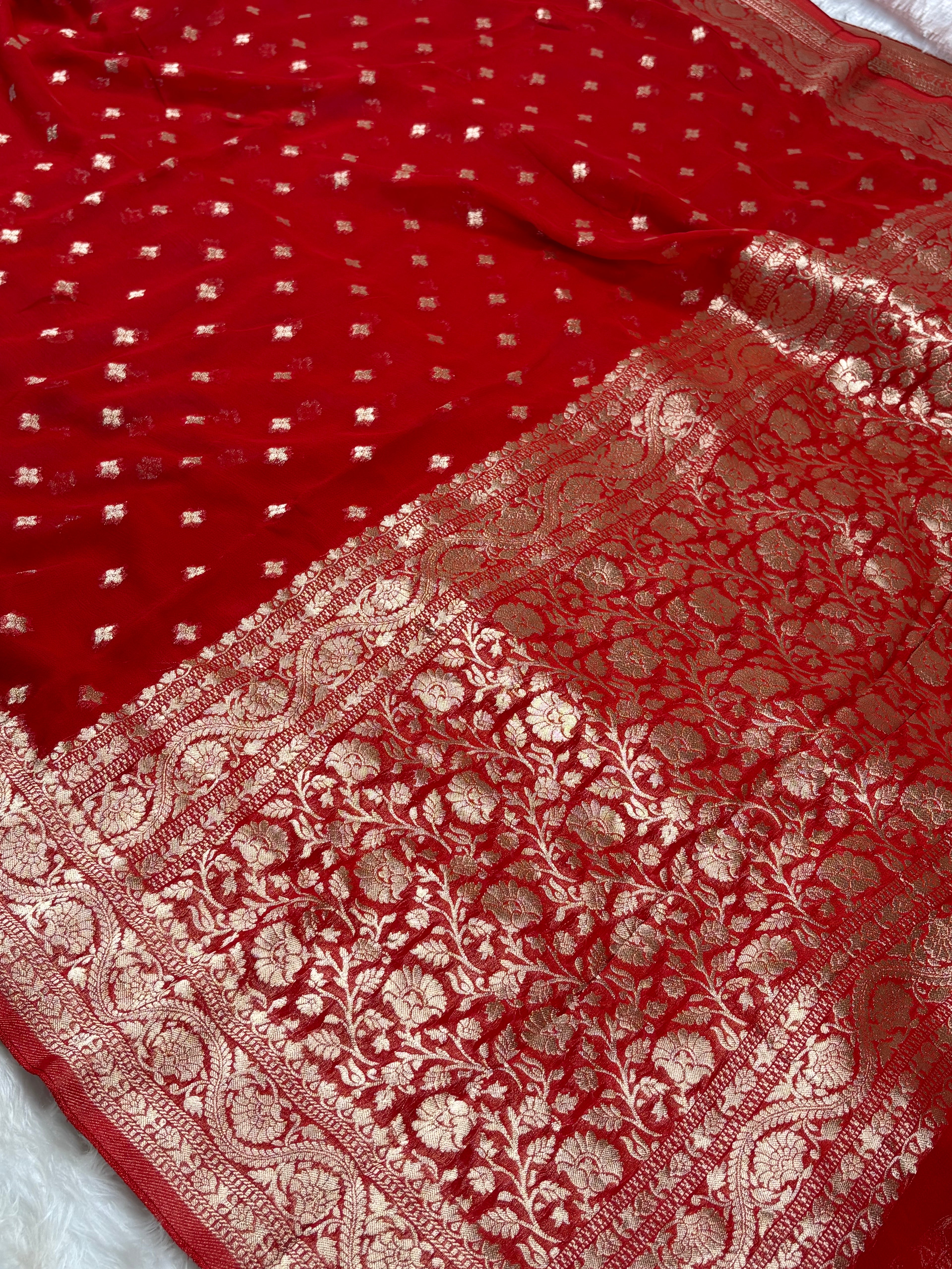 Khaddi Georgette Silk Banarasi Saree