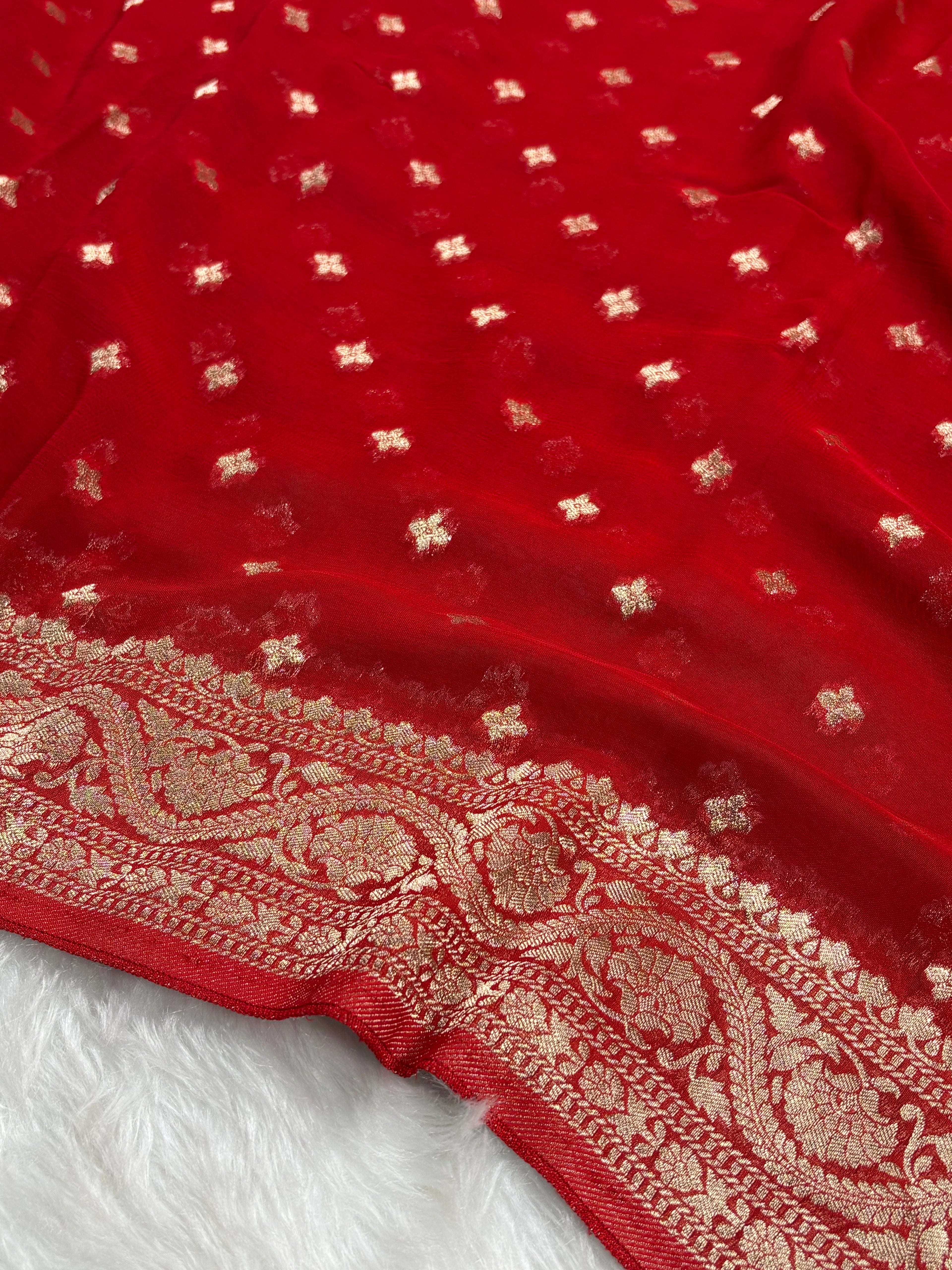 Khaddi Georgette Silk Banarasi Saree
