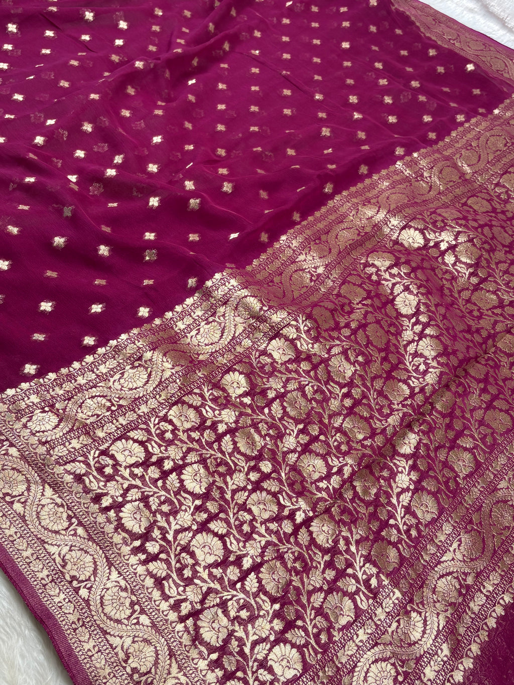Khaddi Georgette Silk Banarasi Saree