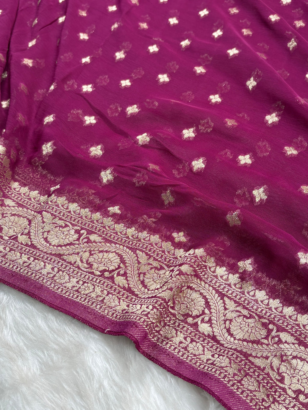 Khaddi Georgette Silk Banarasi Saree