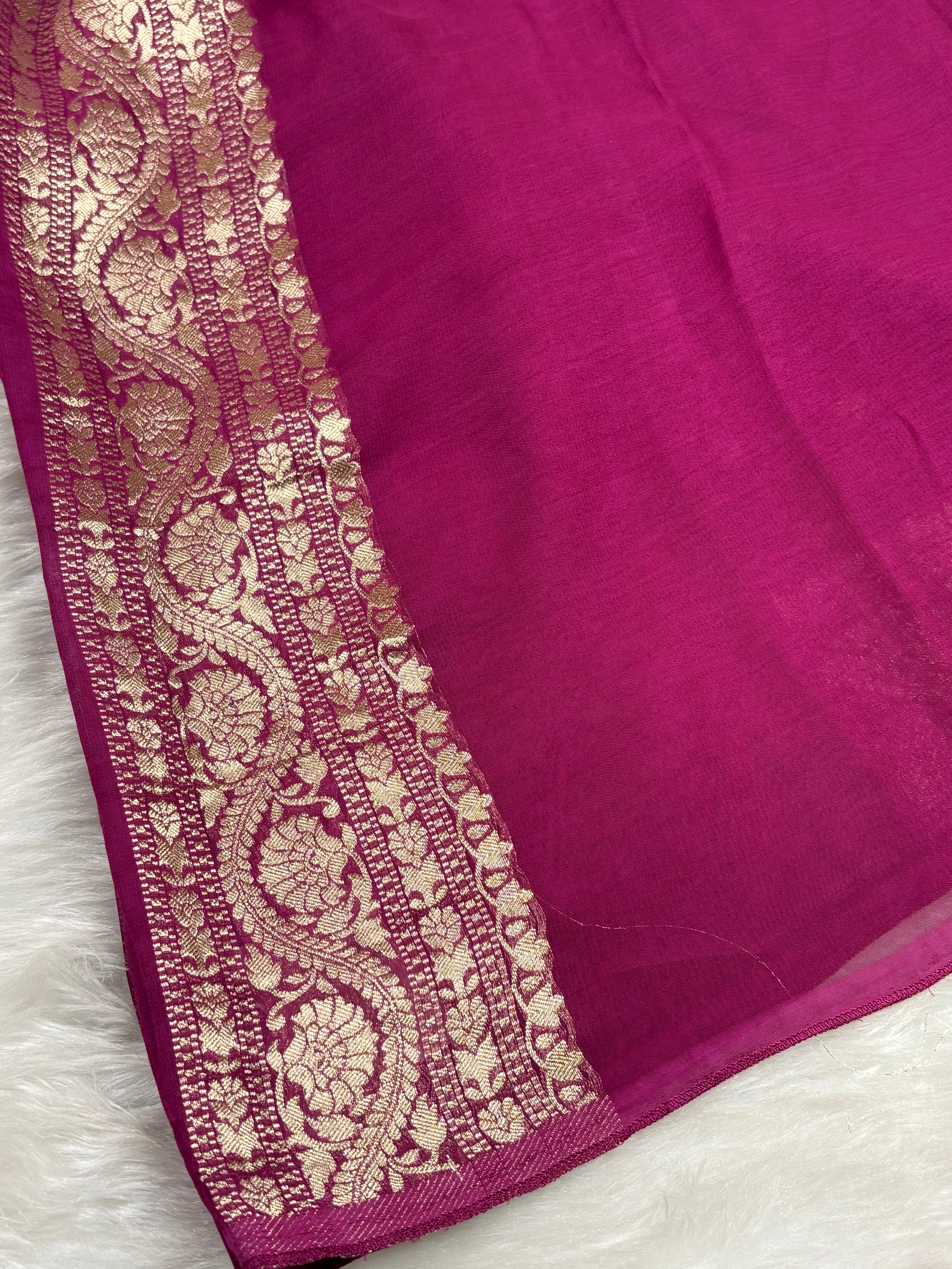 Khaddi Georgette Silk Banarasi Saree