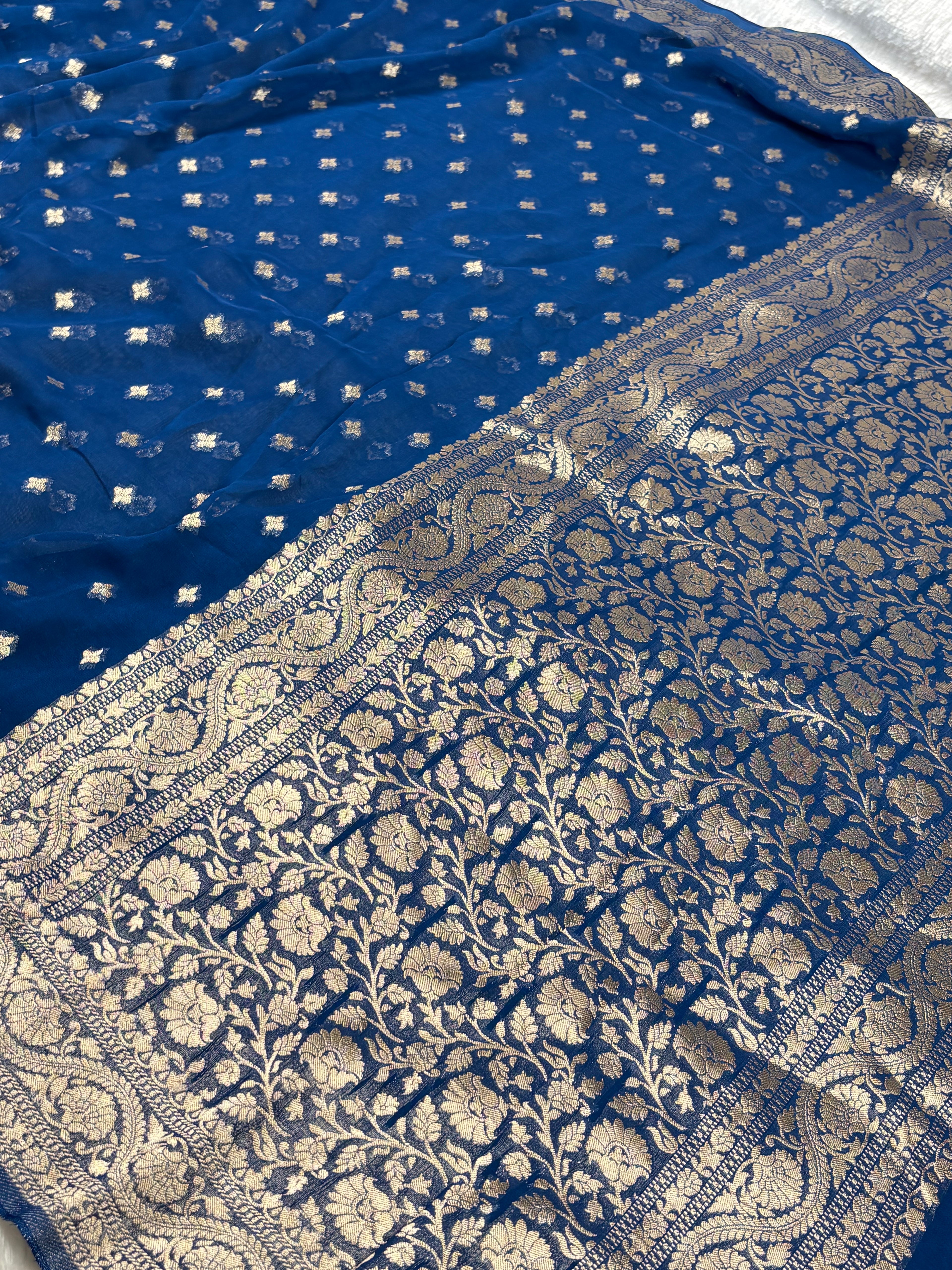 Khaddi Georgette Silk Banarasi Saree