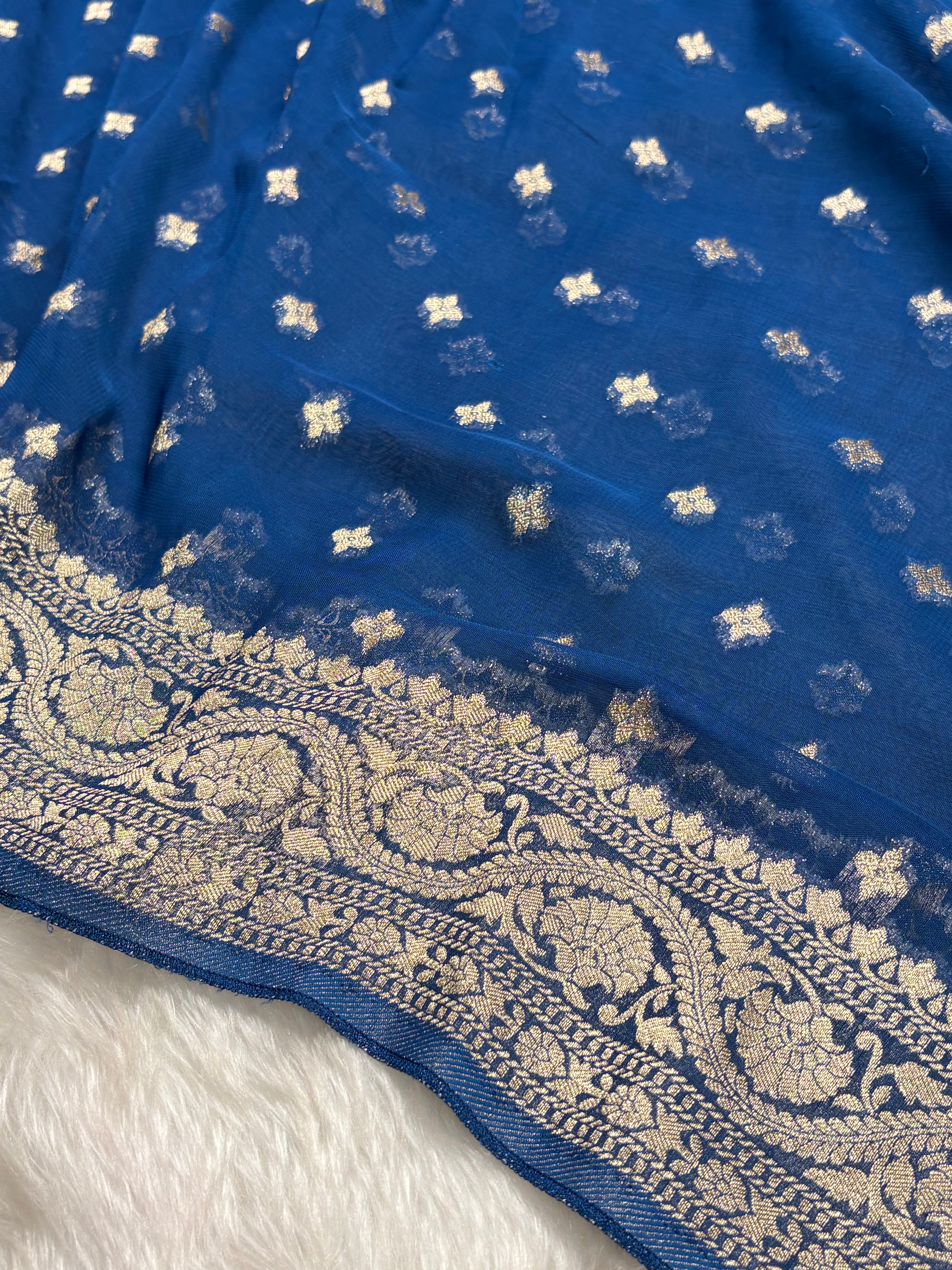 Khaddi Georgette Silk Banarasi Saree