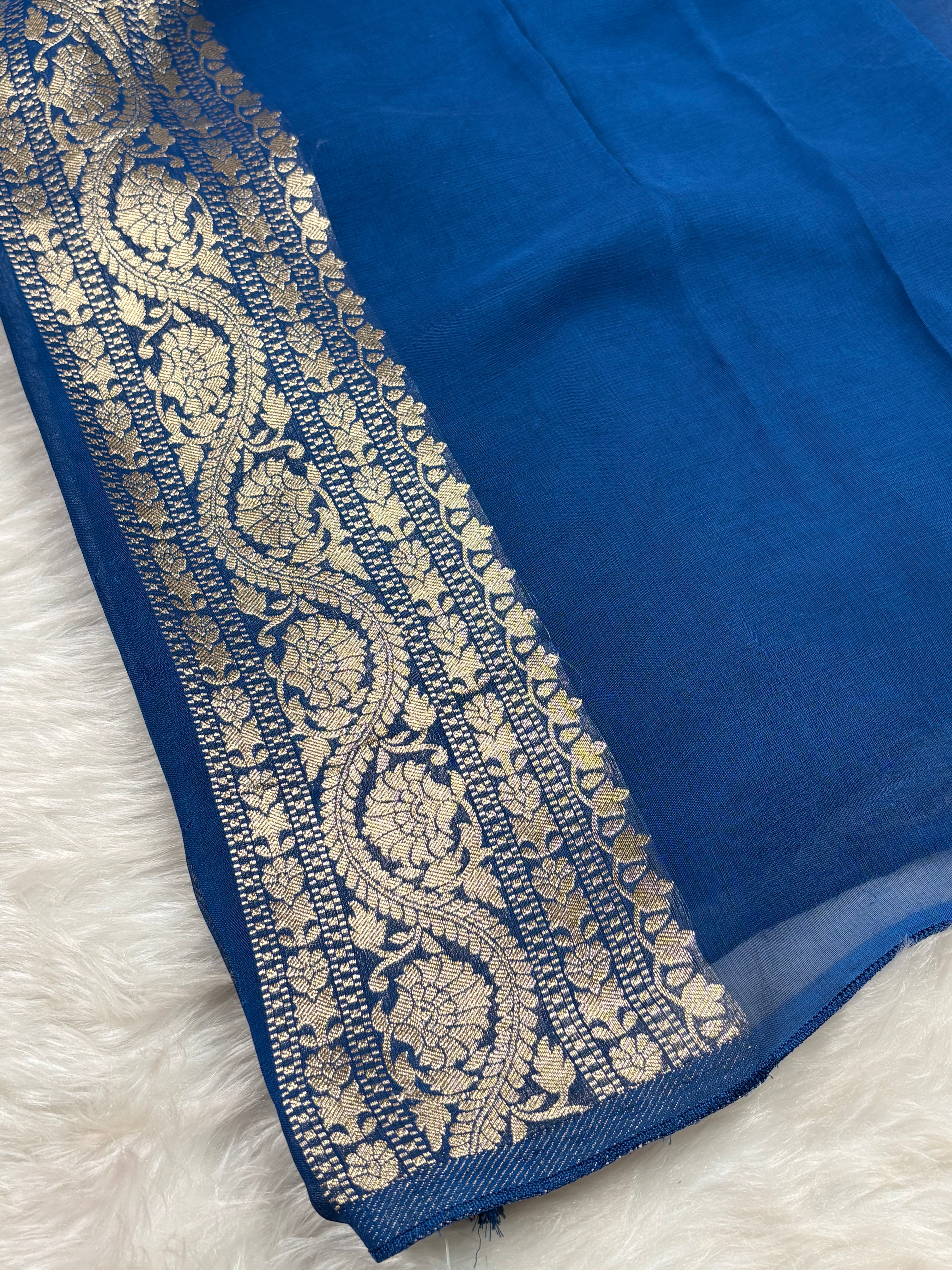 Khaddi Georgette Silk Banarasi Saree