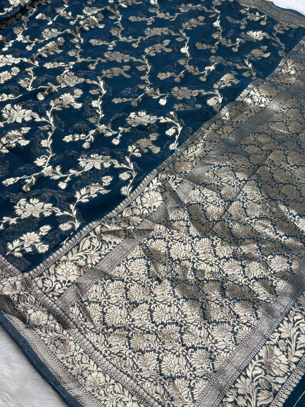 Khaddi Georgette Silk Banarasi Saree