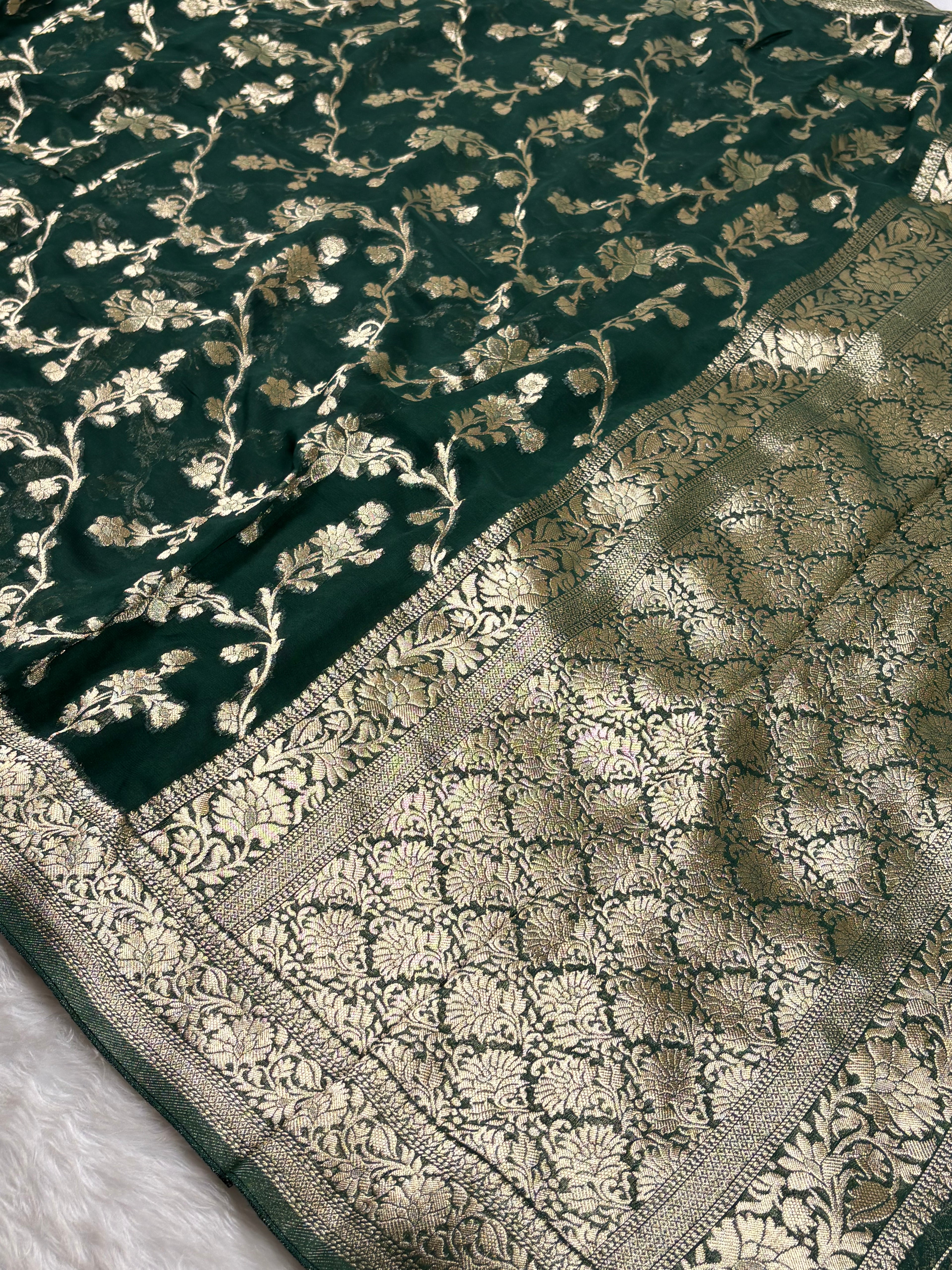 Khaddi Georgette Silk Banarasi Saree