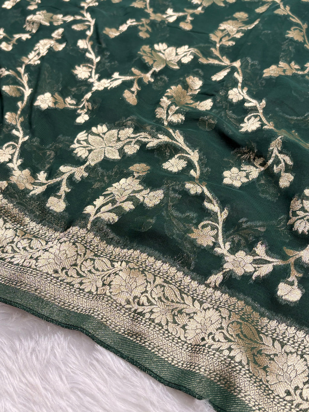Khaddi Georgette Silk Banarasi Saree