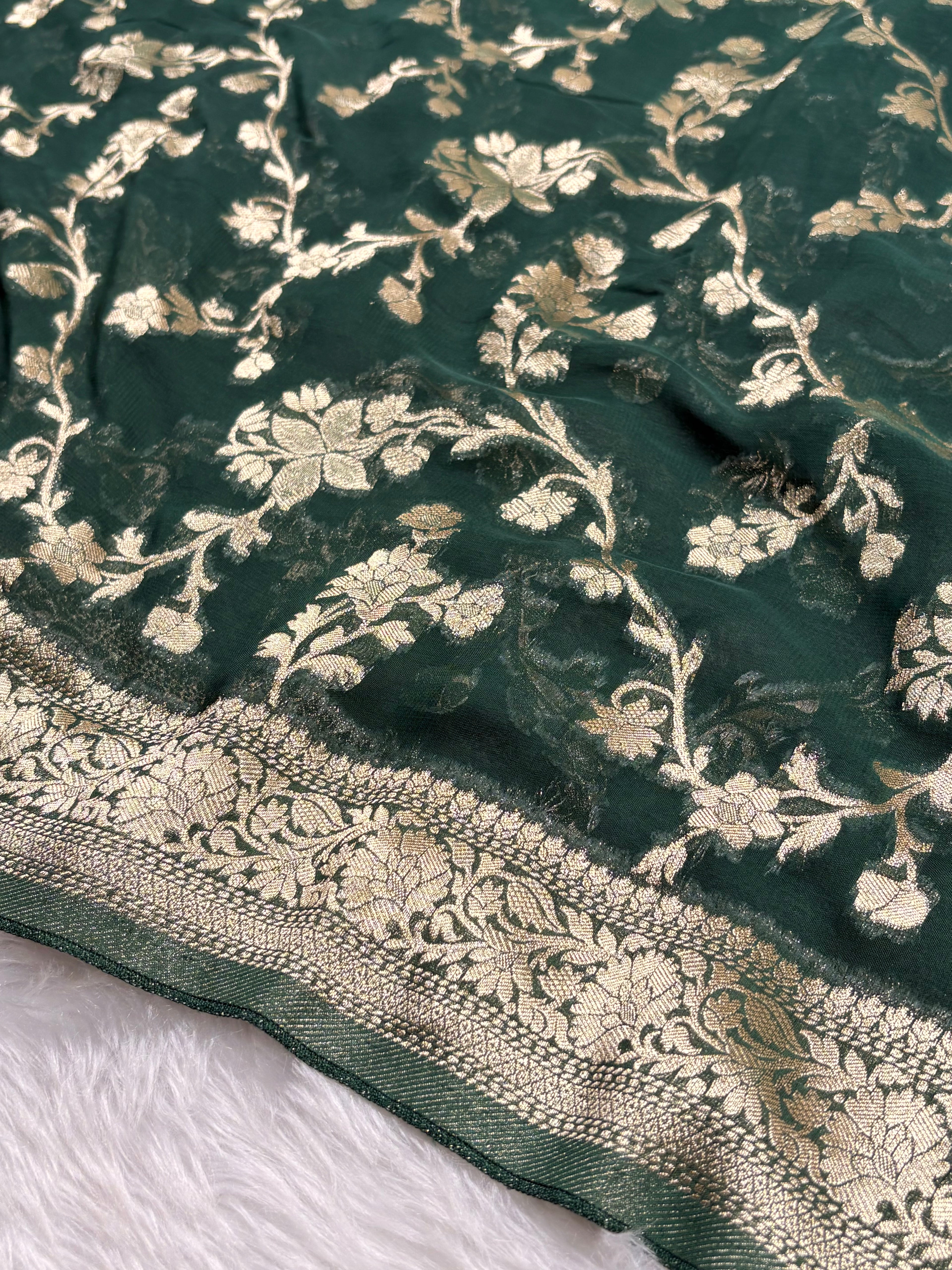 Khaddi Georgette Silk Banarasi Saree