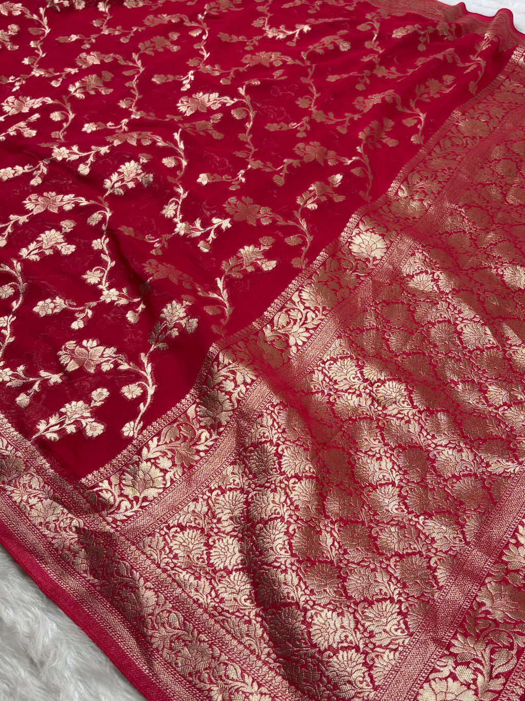Khaddi Georgette Silk Banarasi Saree
