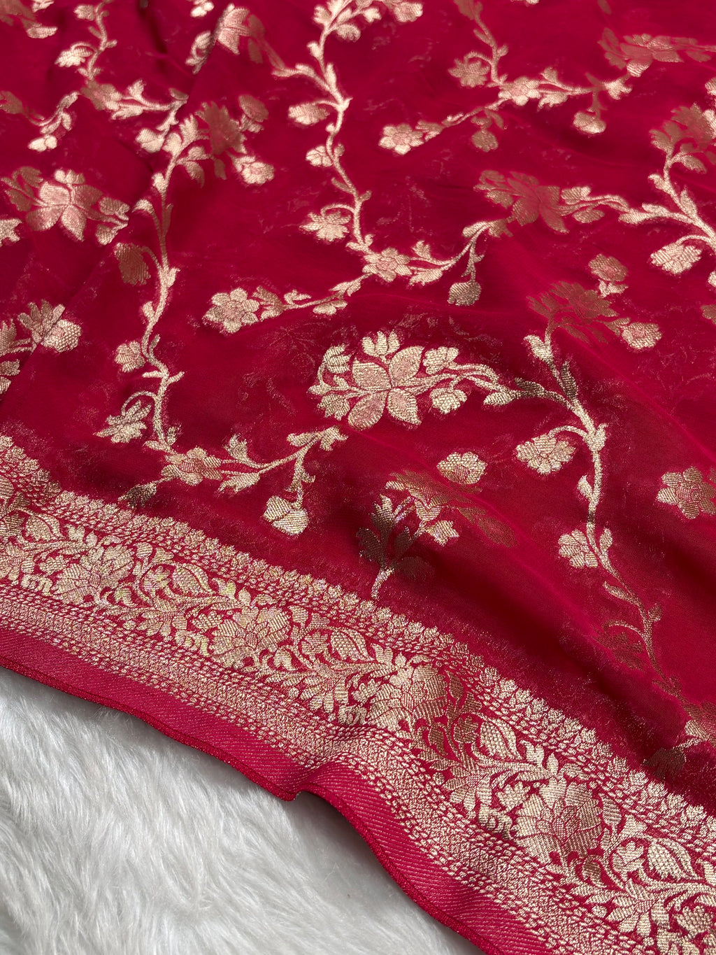 Khaddi Georgette Silk Banarasi Saree