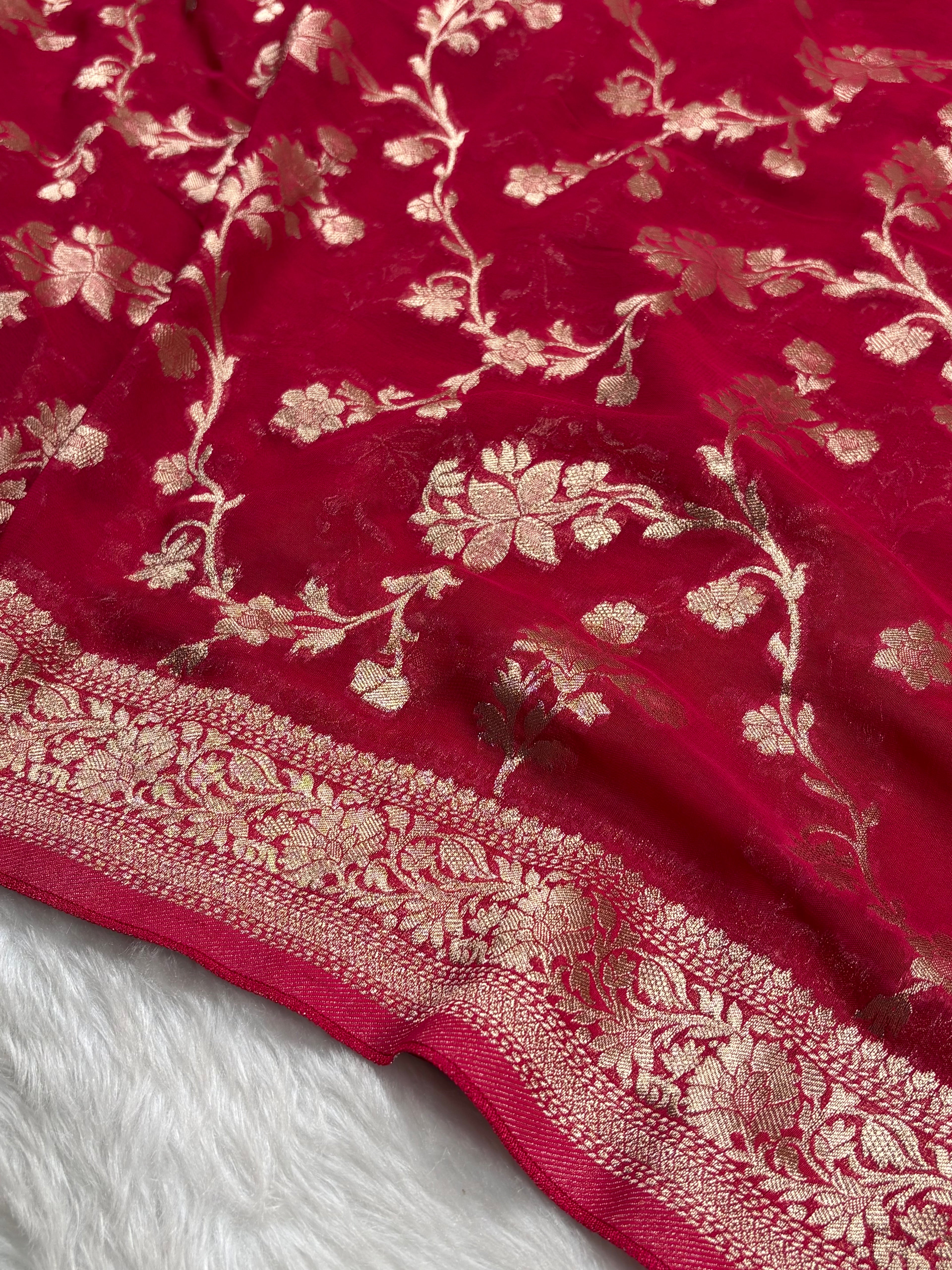 Khaddi Georgette Silk Banarasi Saree