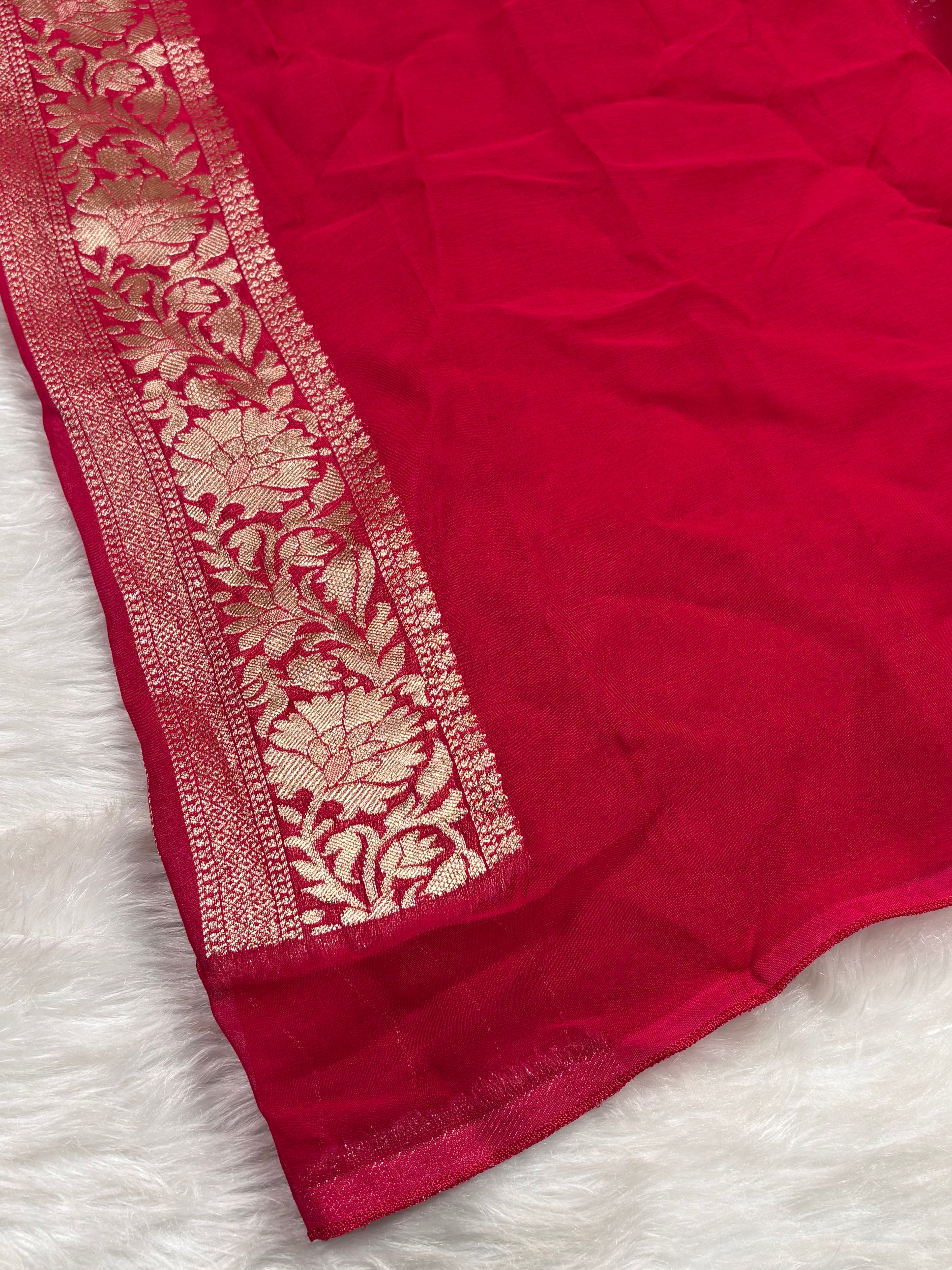 Khaddi Georgette Silk Banarasi Saree