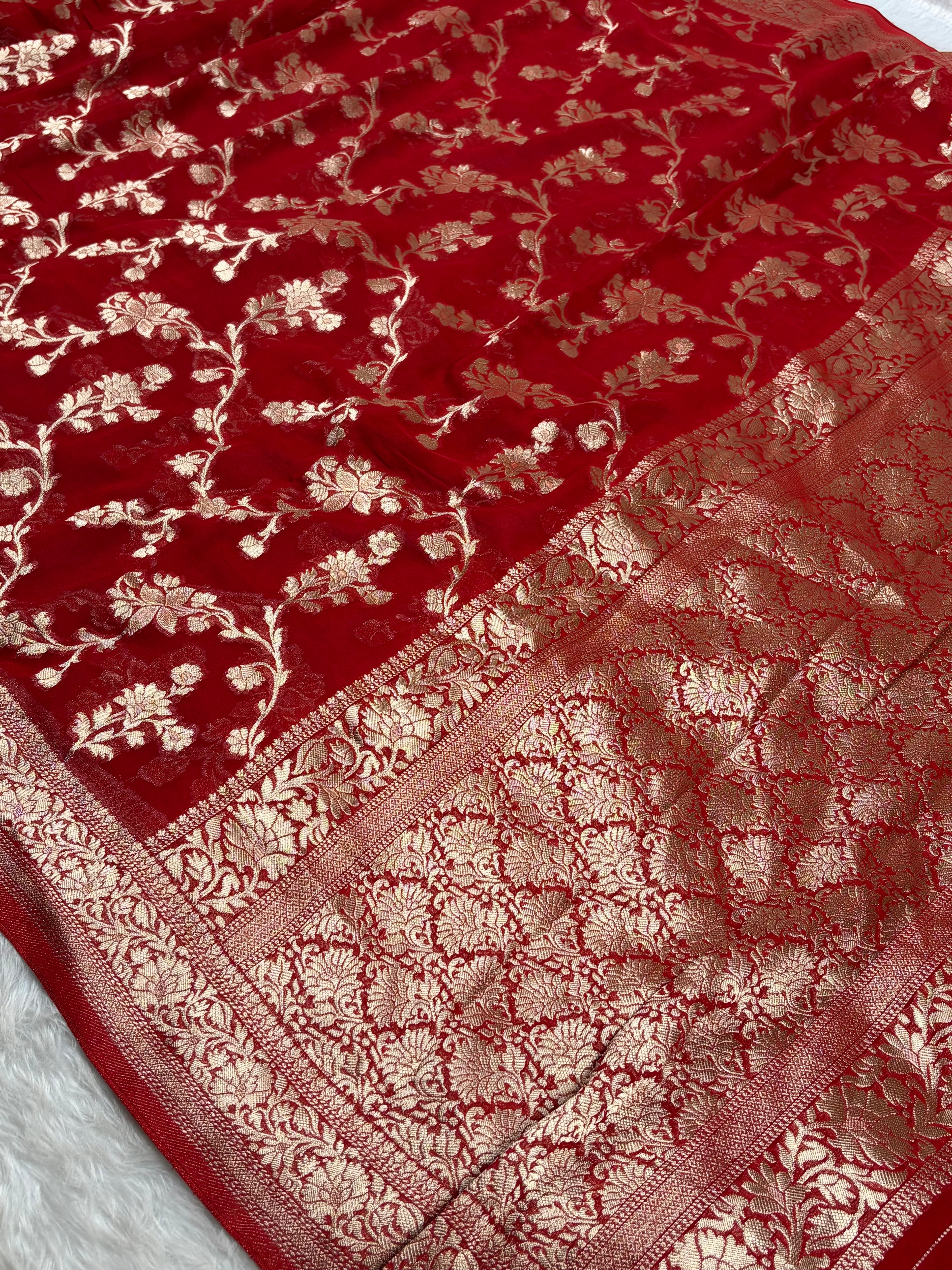 Khaddi Georgette Silk Banarasi Saree