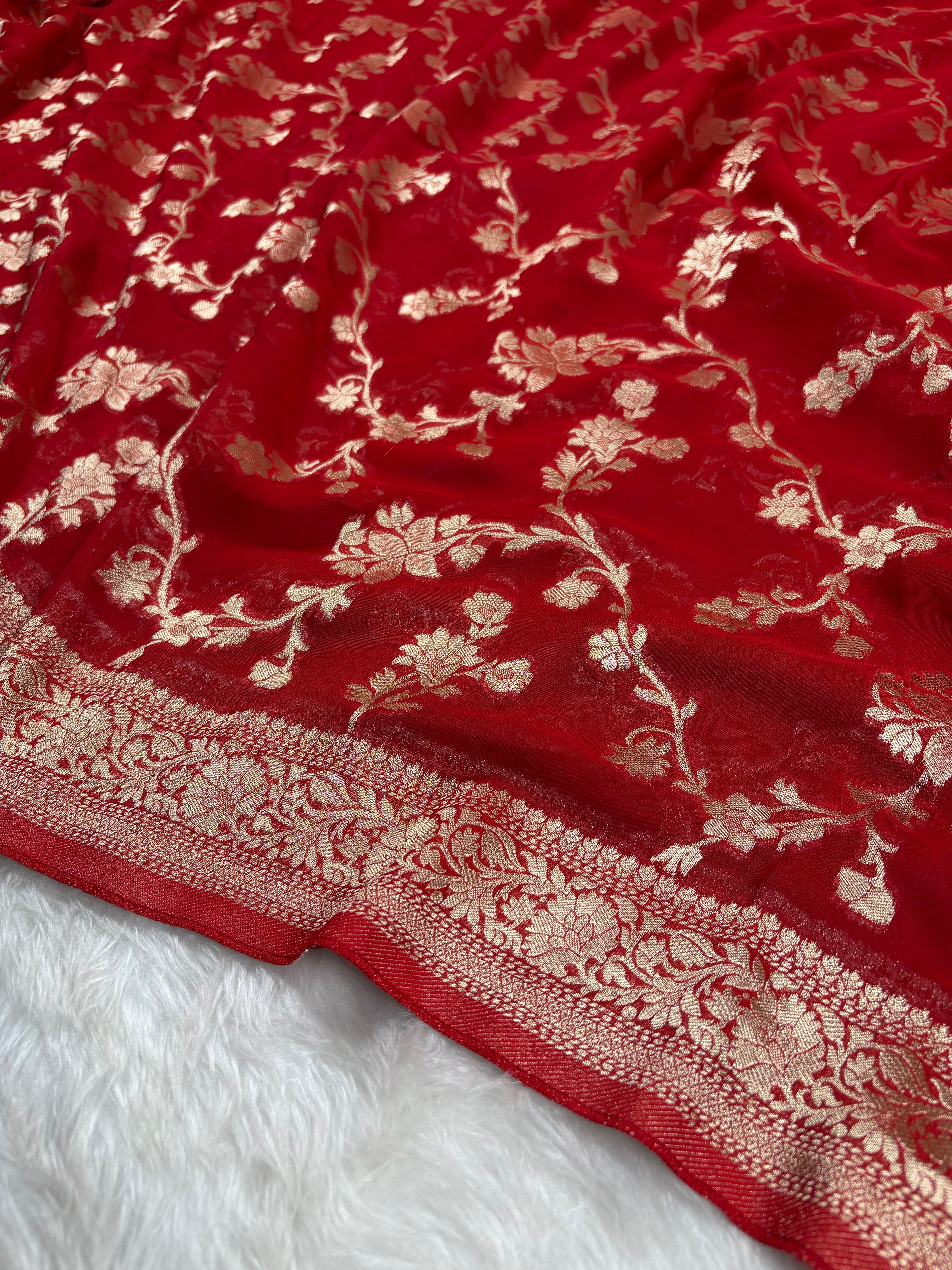 Khaddi Georgette Silk Banarasi Saree