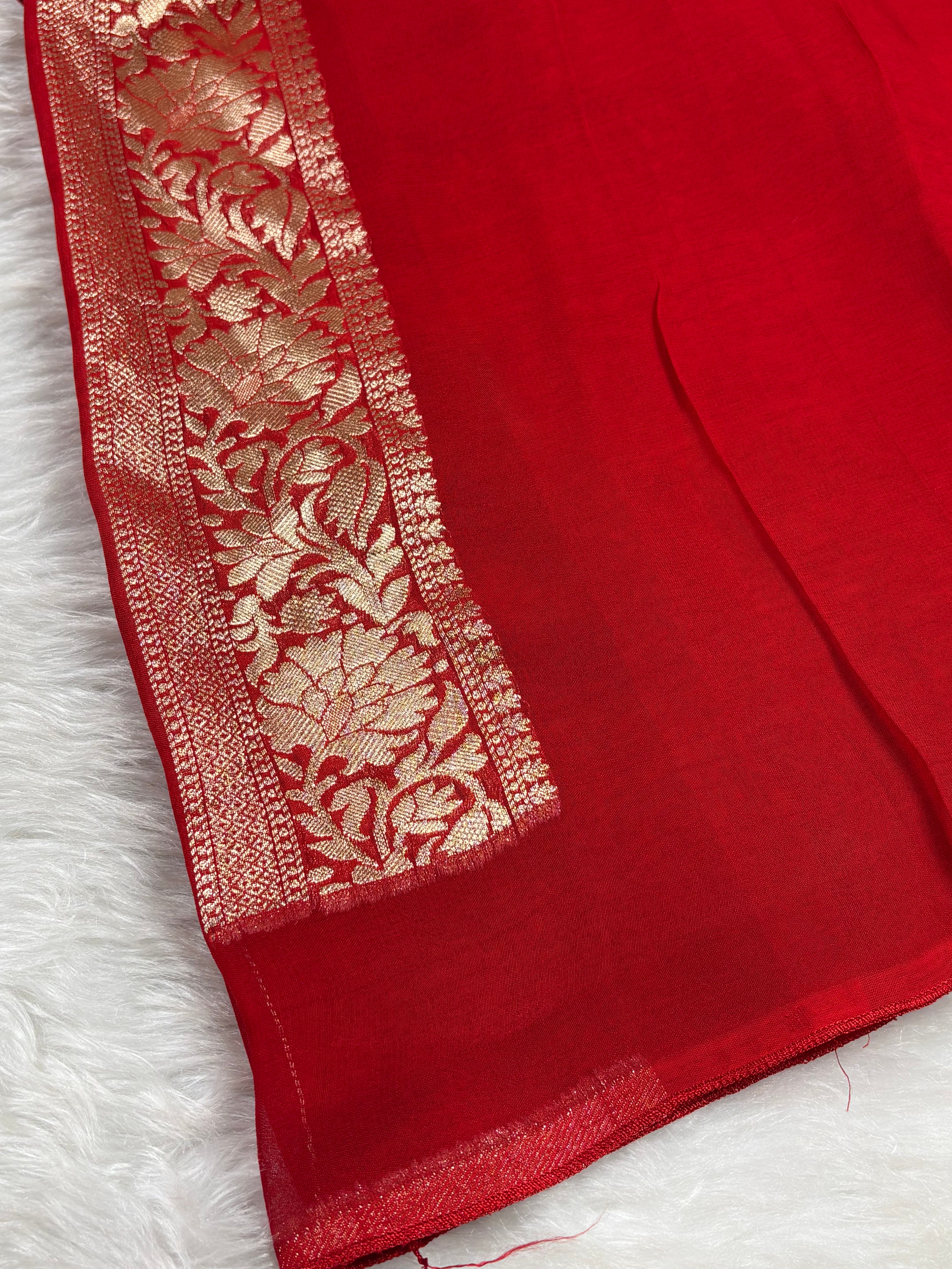 Khaddi Georgette Silk Banarasi Saree