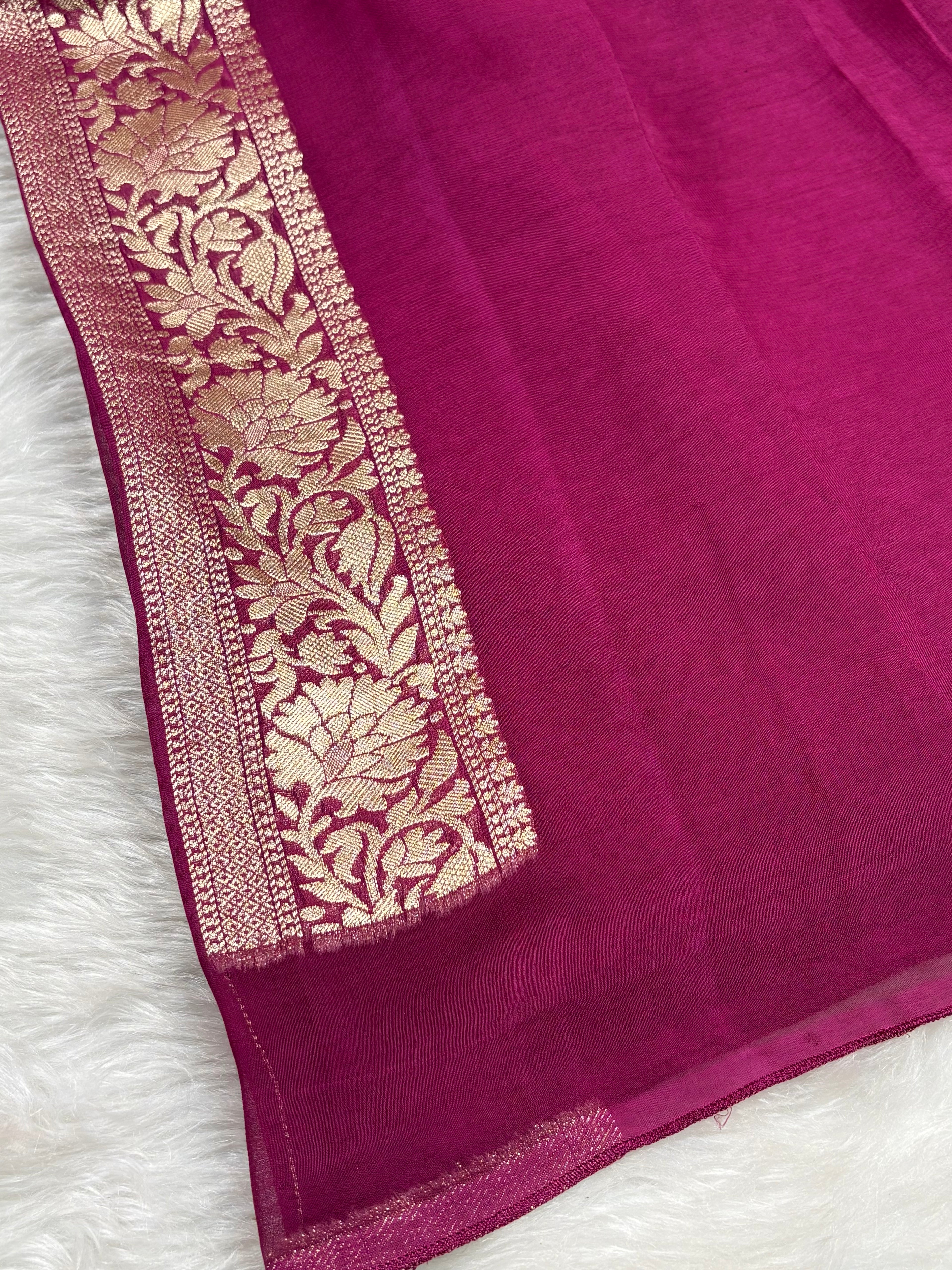Khaddi Georgette Silk Banarasi Saree