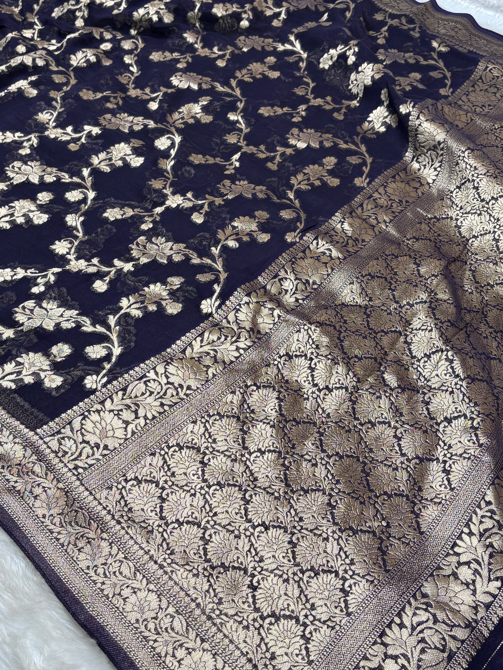 Khaddi Georgette Silk Banarasi Saree