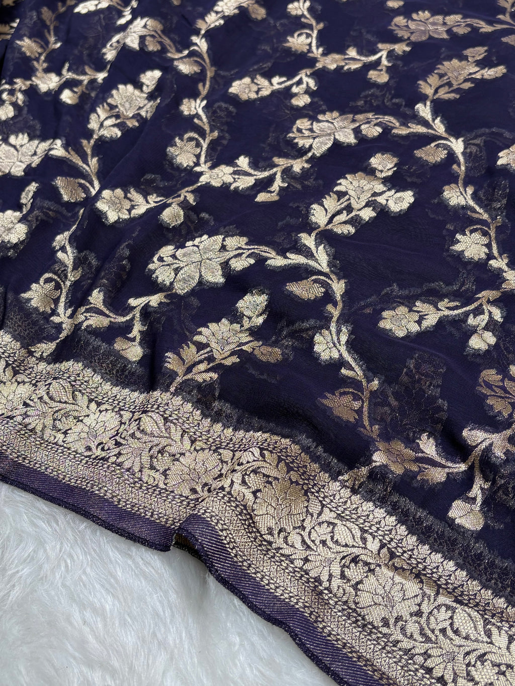 Khaddi Georgette Silk Banarasi Saree