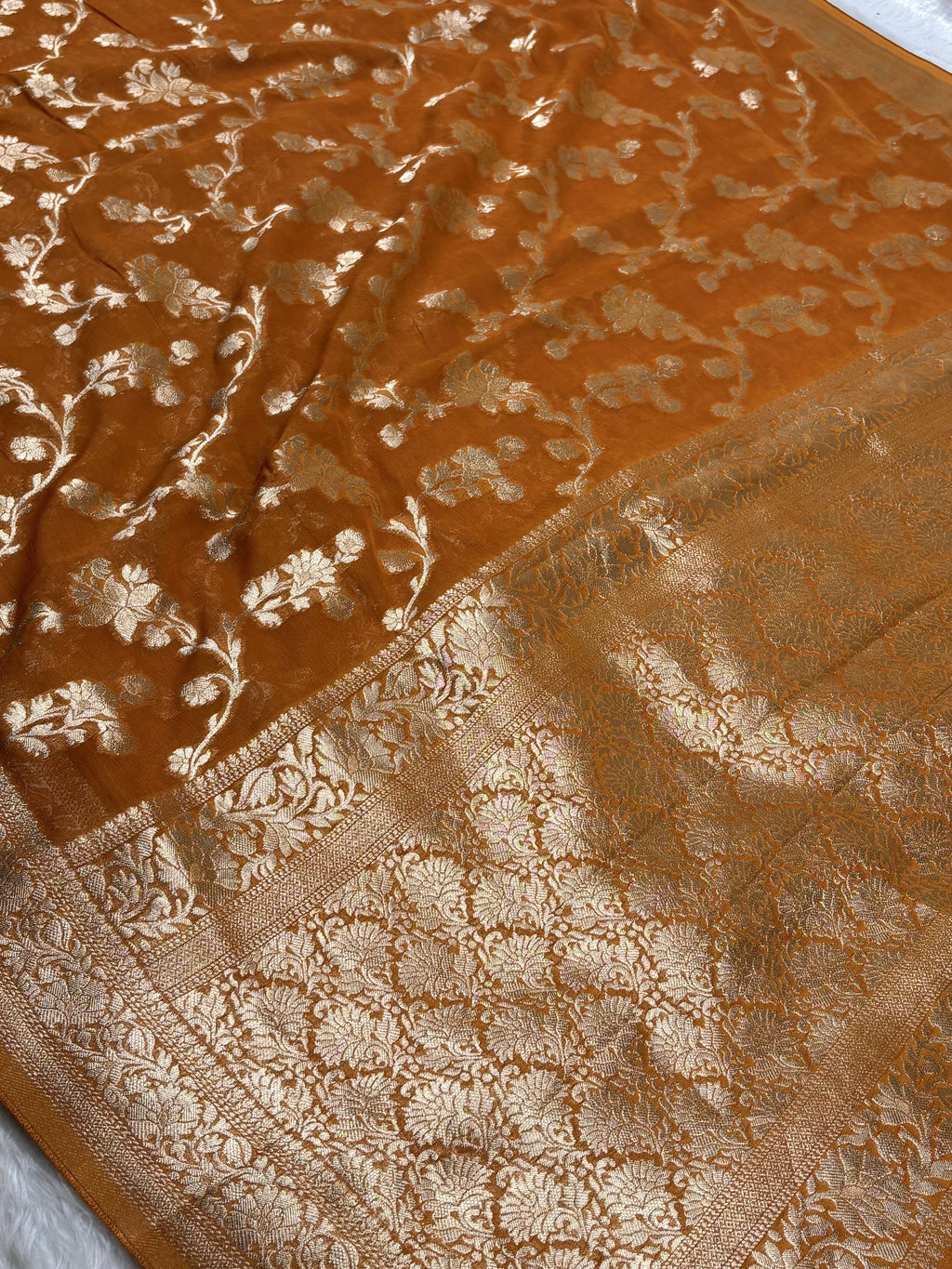 Khaddi Georgette Silk Banarasi Saree