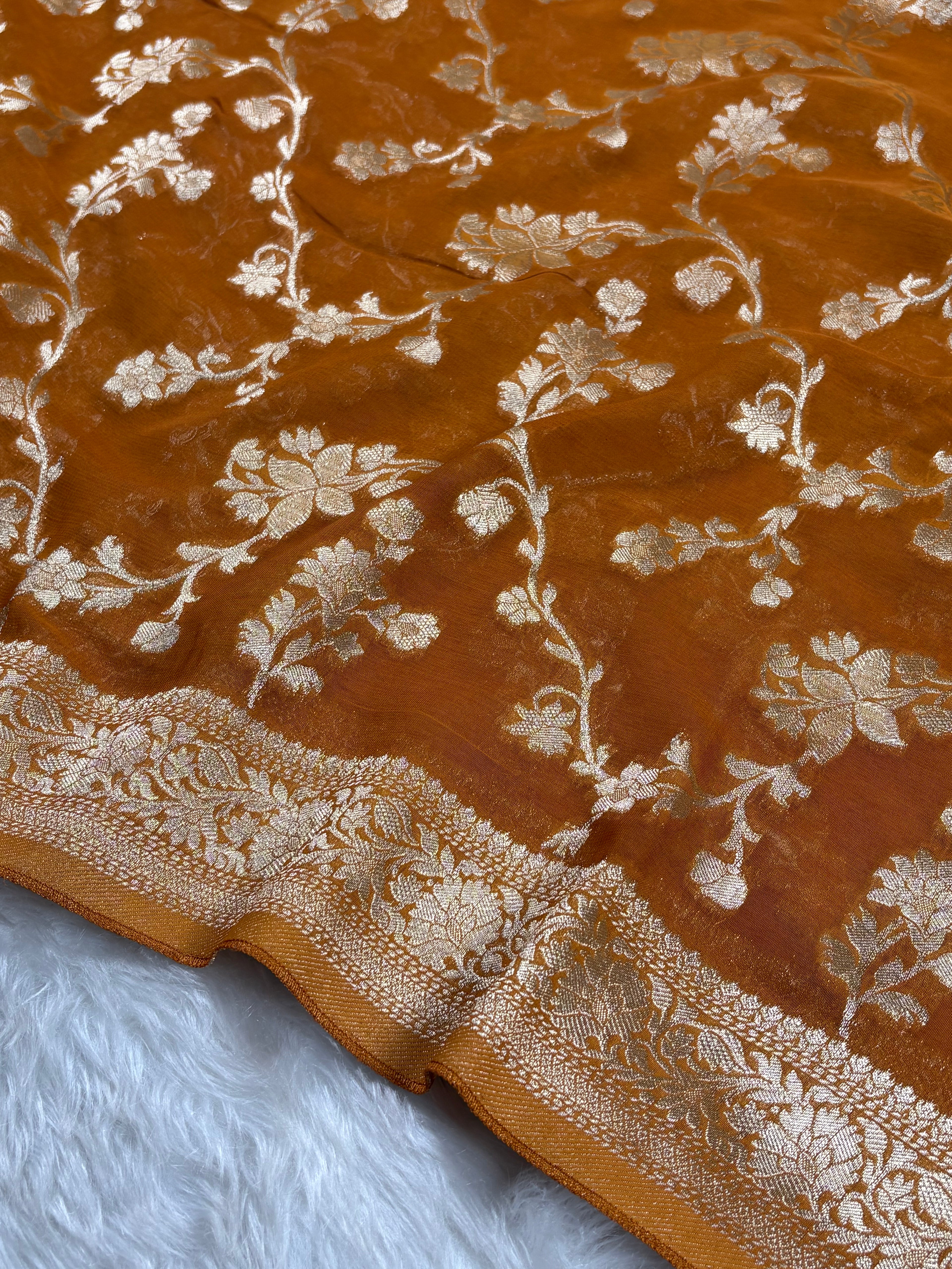 Khaddi Georgette Silk Banarasi Saree