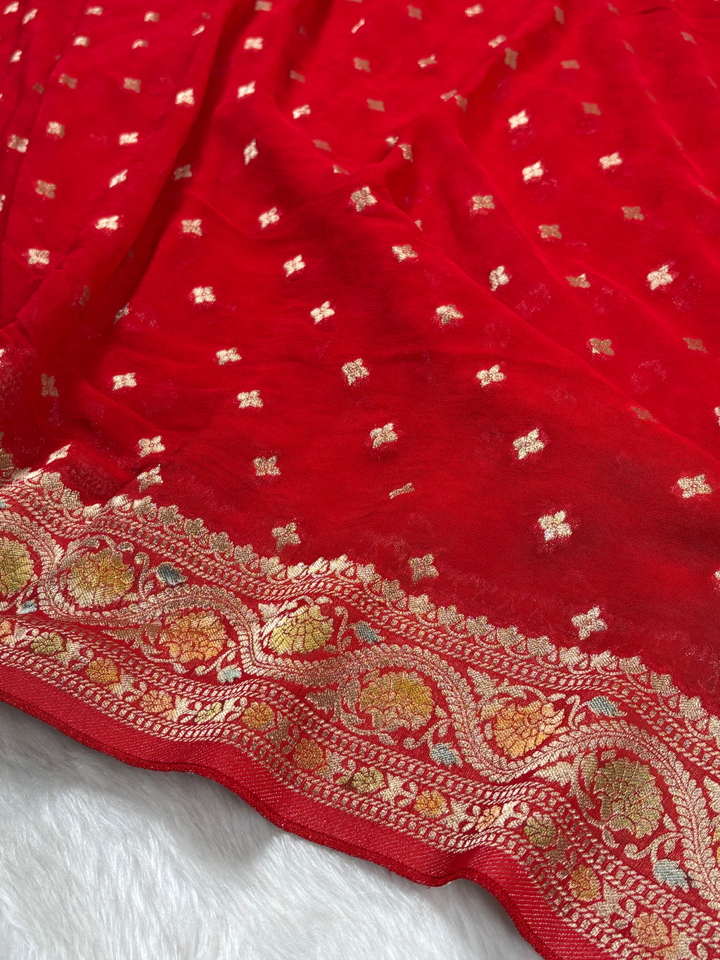 Khaddi Georgette Silk Mina Banarasi Saree
