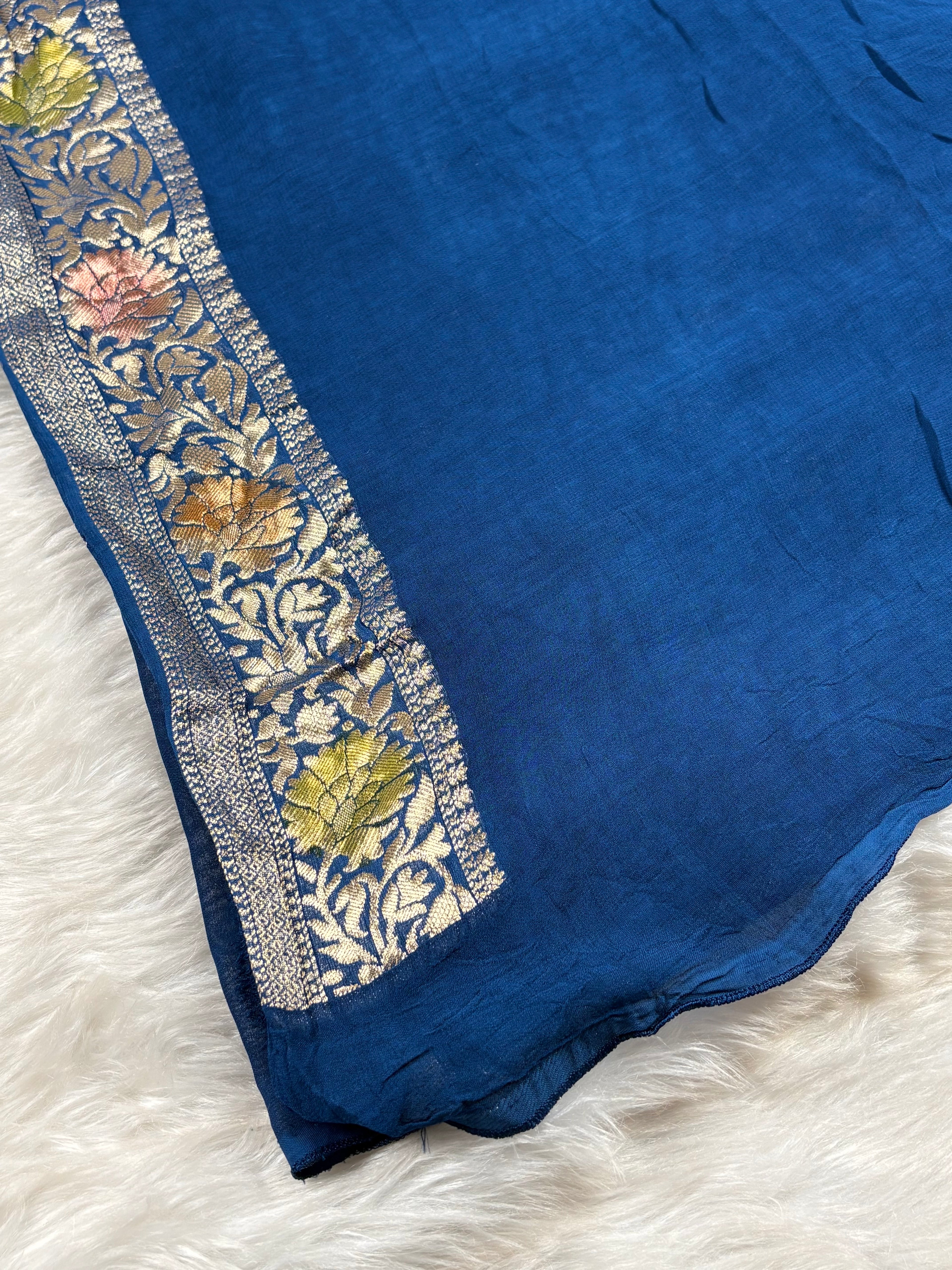 Khaddi Georgette Silk Mina Banarasi Saree