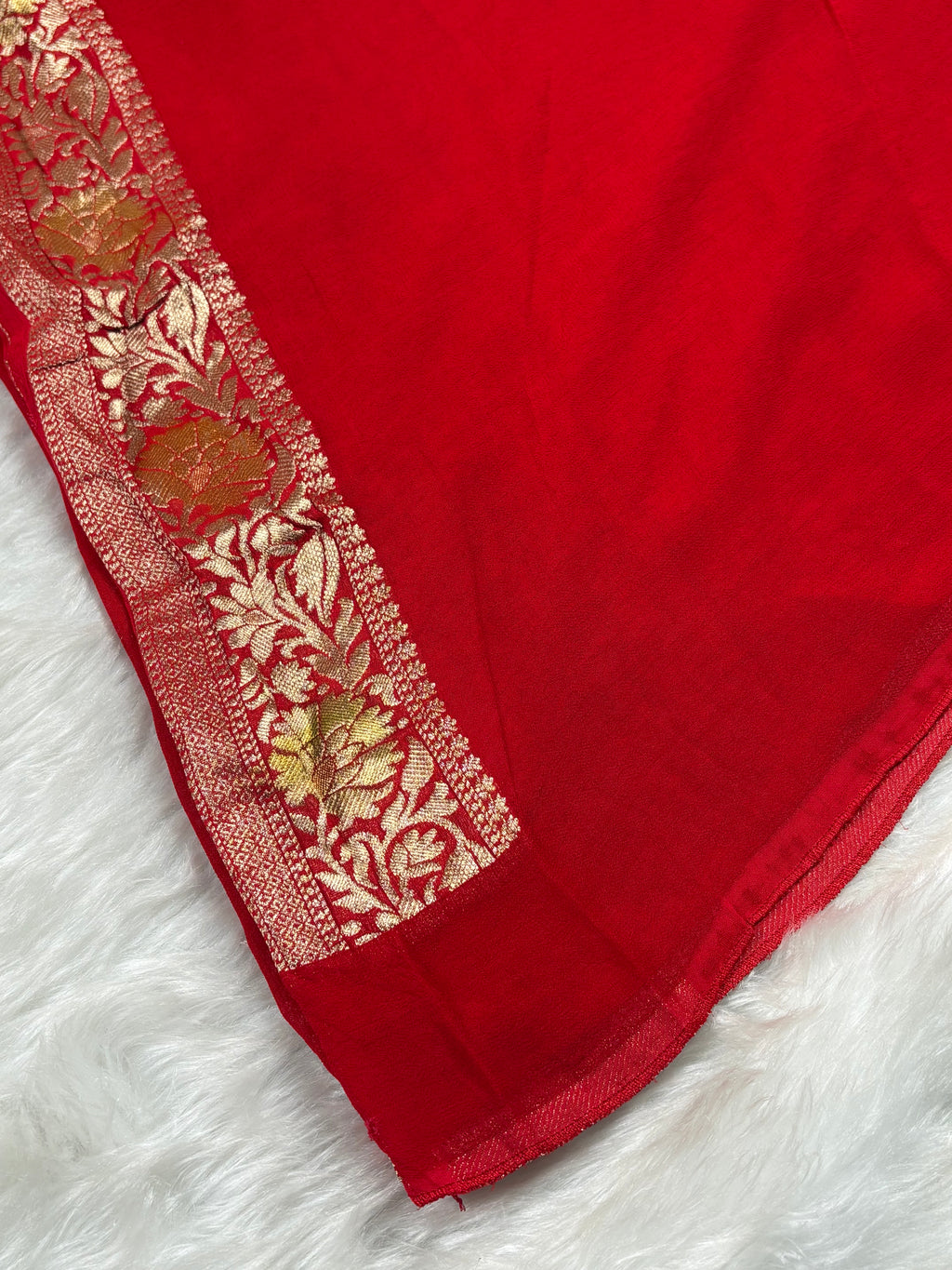 Khaddi Georgette Silk Mina Banarasi Saree