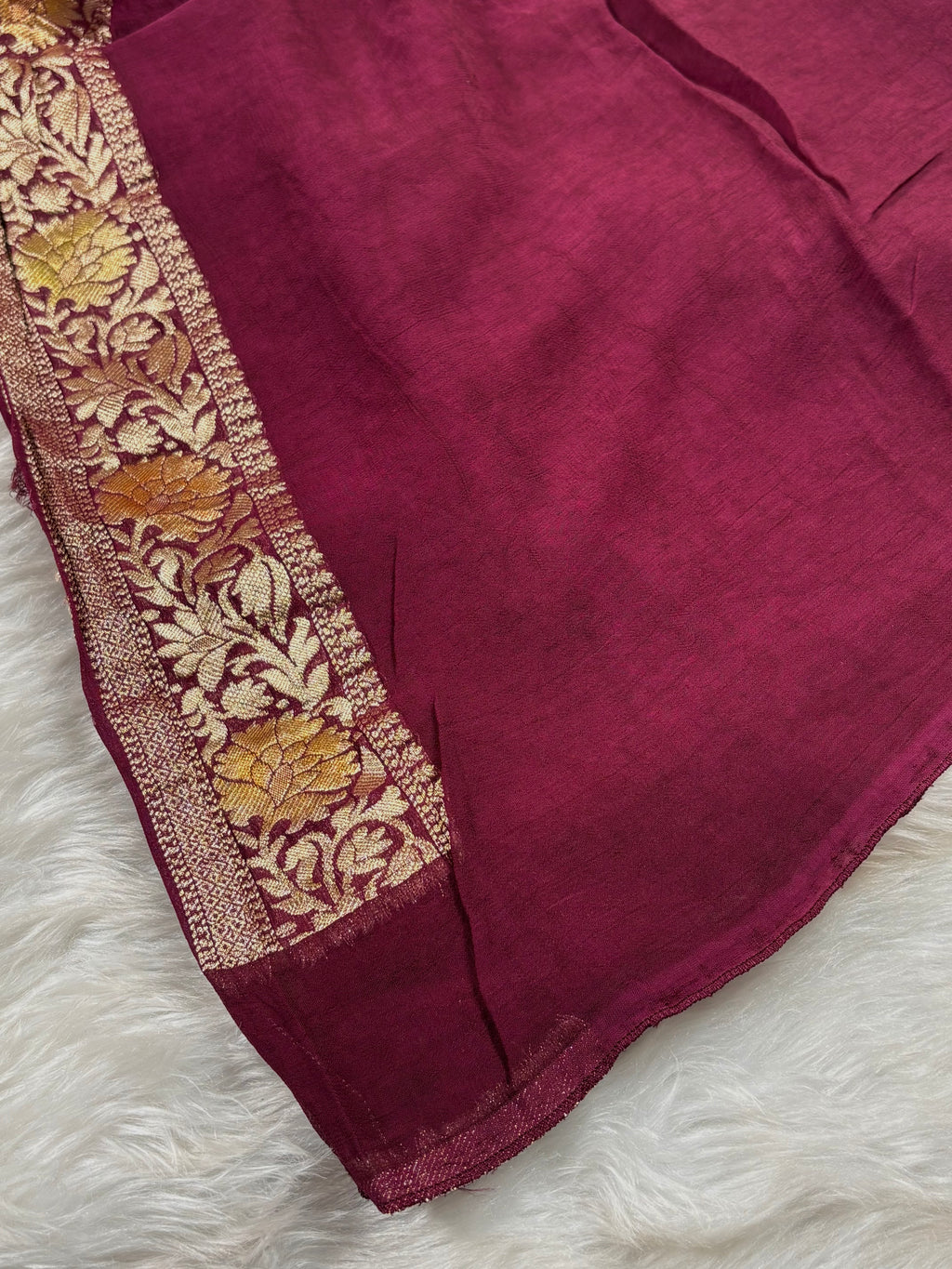 Khaddi Georgette Silk Mina Banarasi Saree