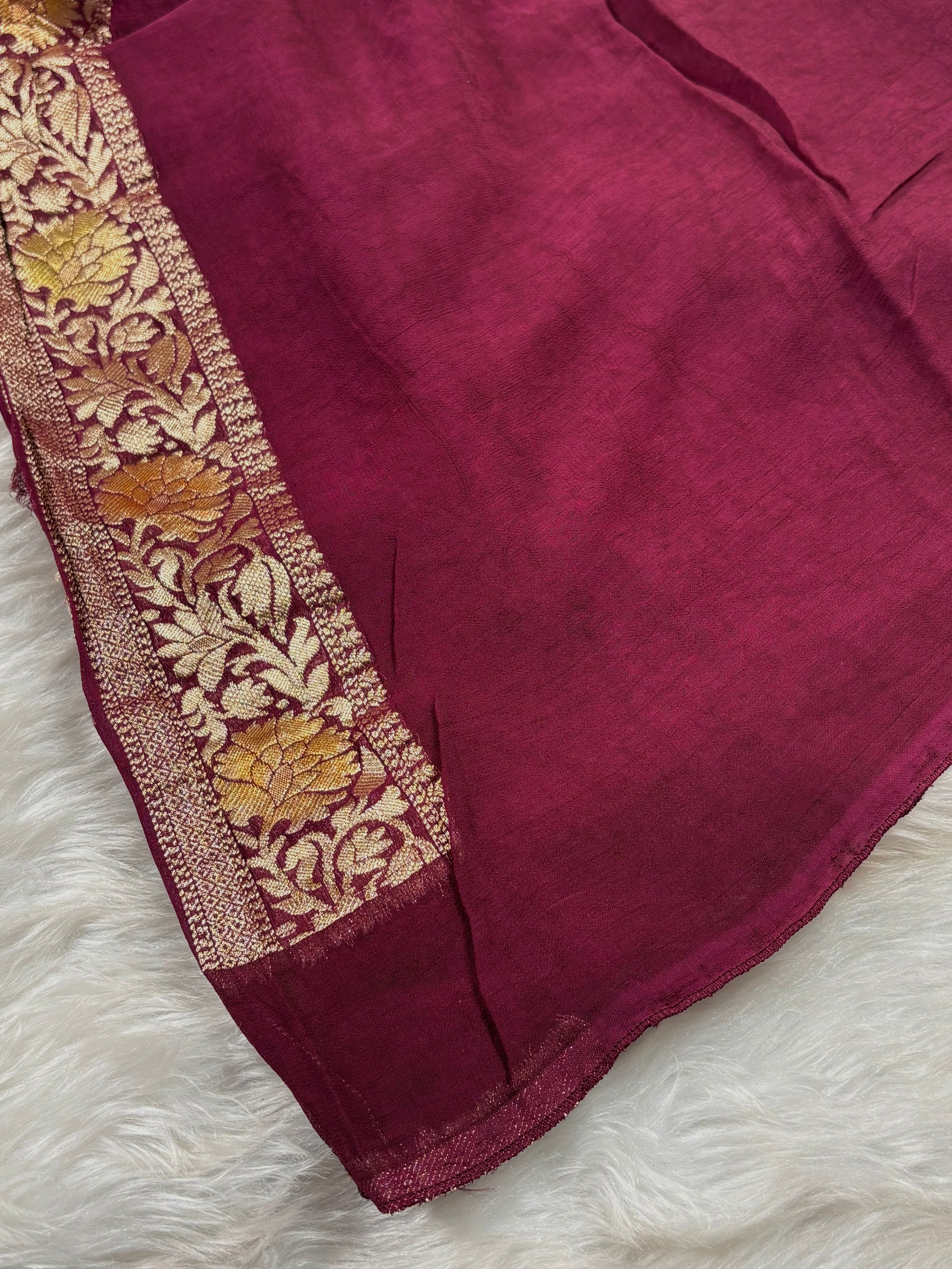 Khaddi Georgette Silk Mina Banarasi Saree