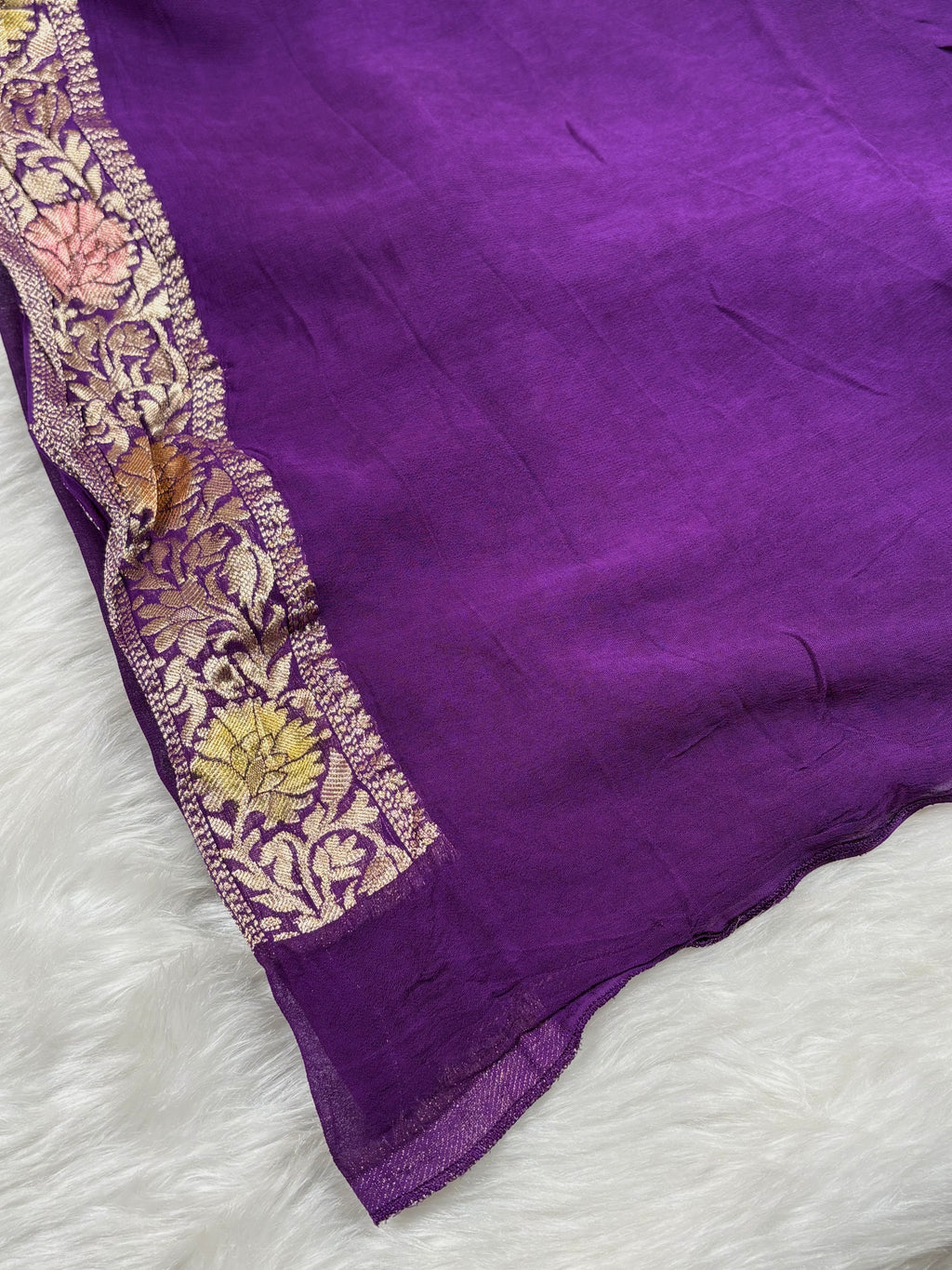 Khaddi Georgette Silk Mina Banarasi Saree