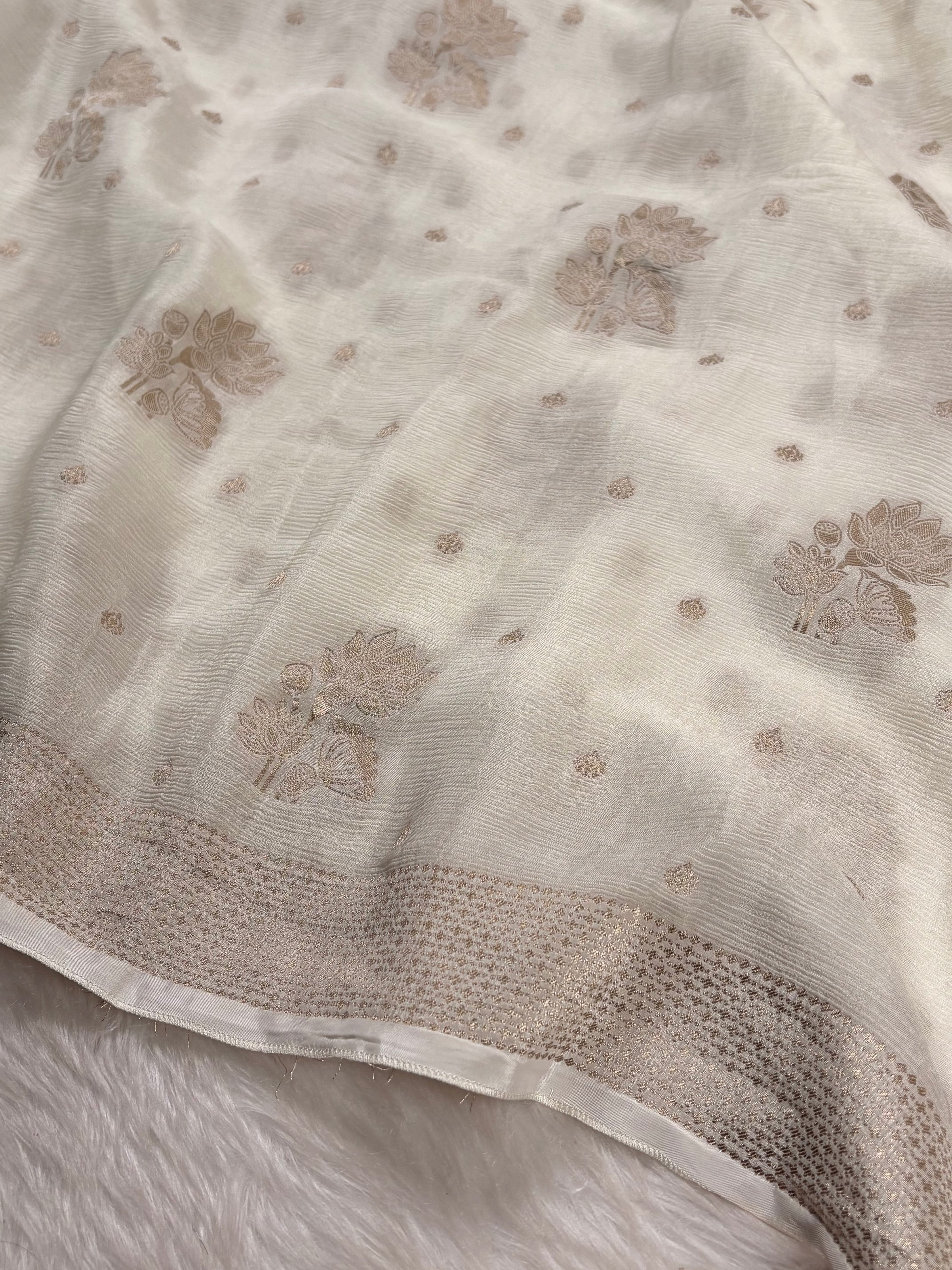 Chinon Silk Banarasi Saree